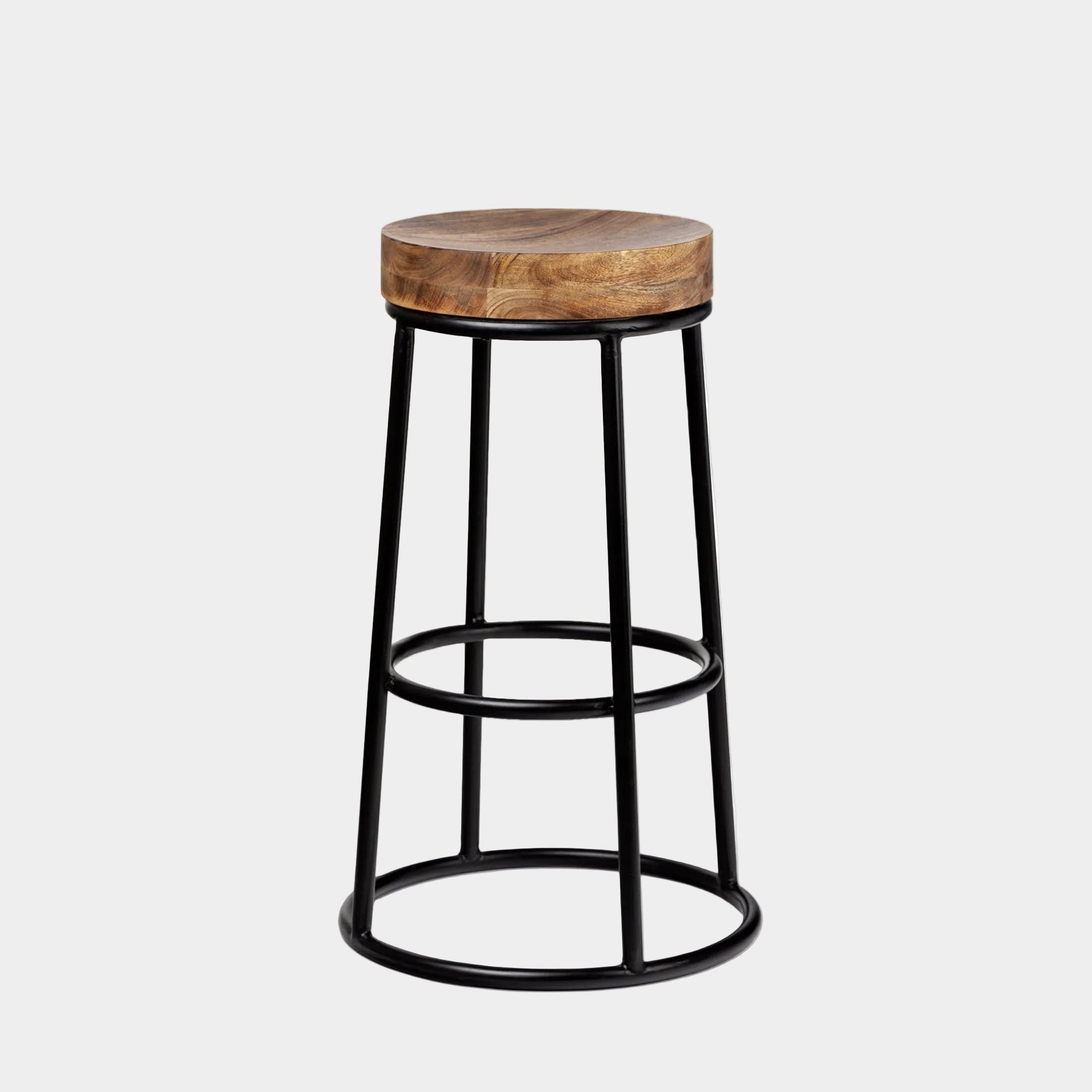 Flynn Bar Wood Seat Stool Series