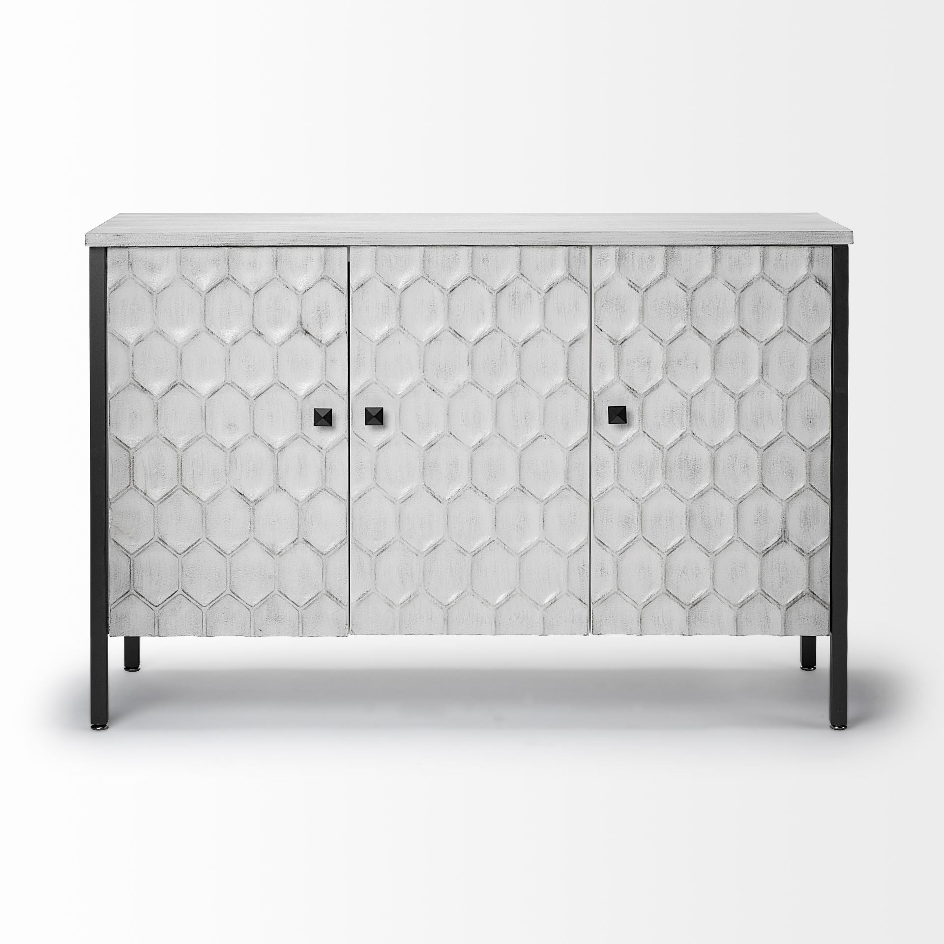Savannah Gray Accent Cabinet - 3 Door