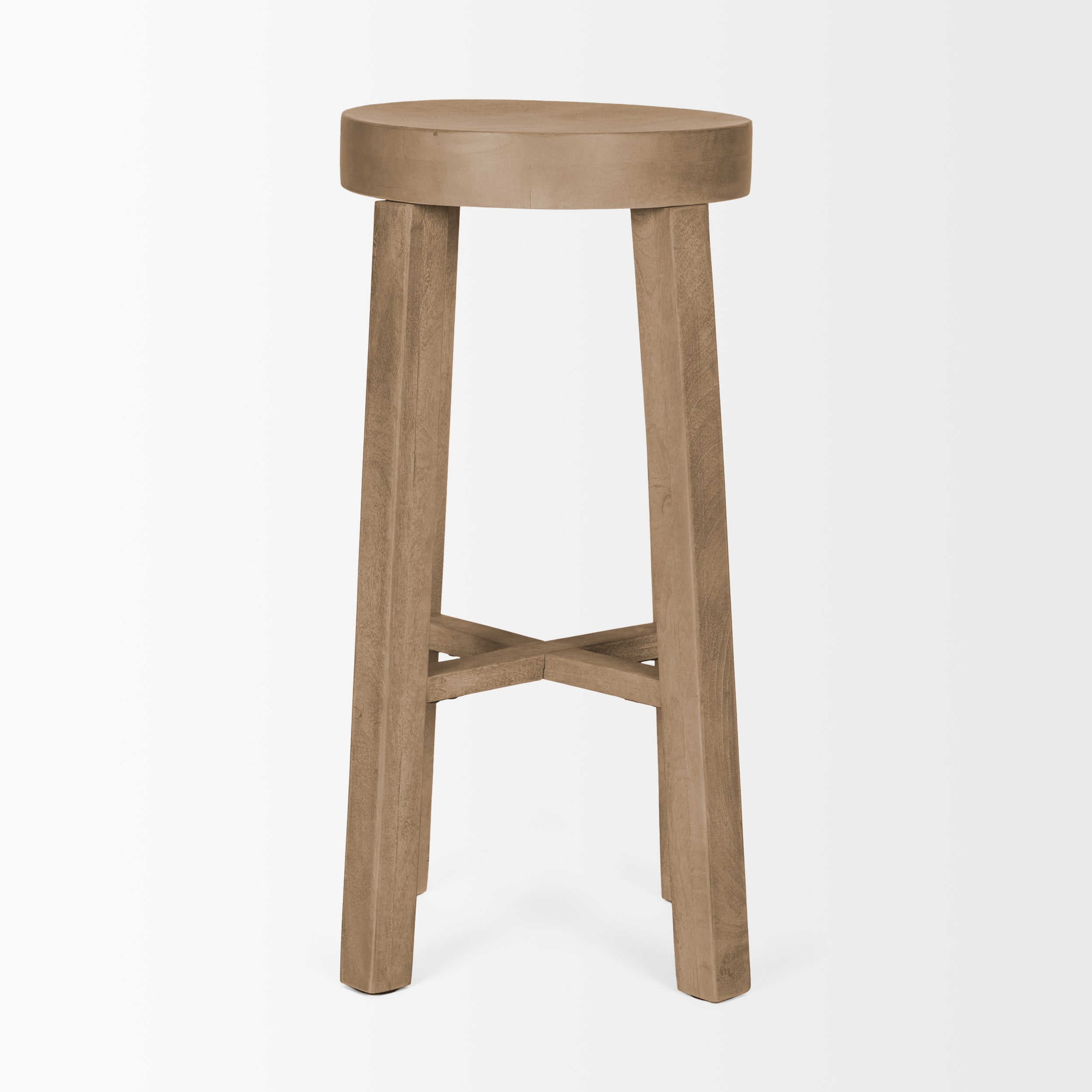Brahma Wood Seat Bar Stool
