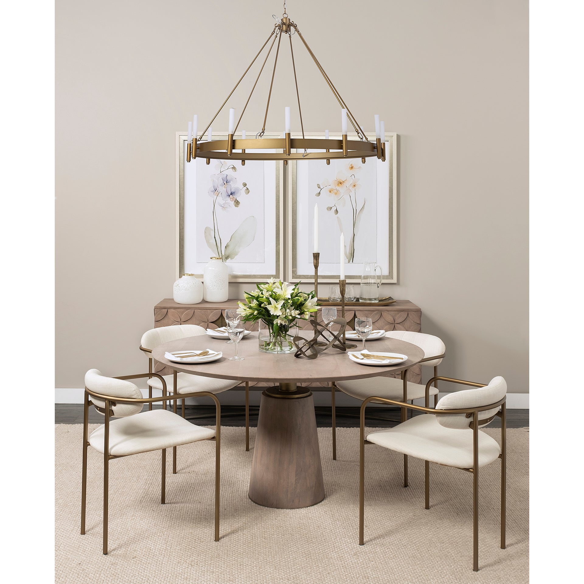 Maxwell 54" Round Wood Dining Table