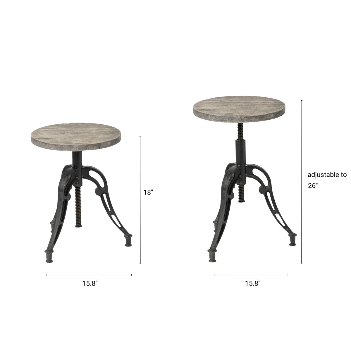 Emslie Wood Seat Counter Stool