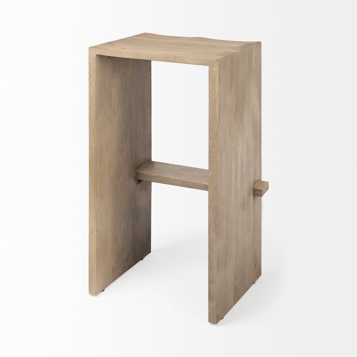 Aida Wood Seat Bar Stool