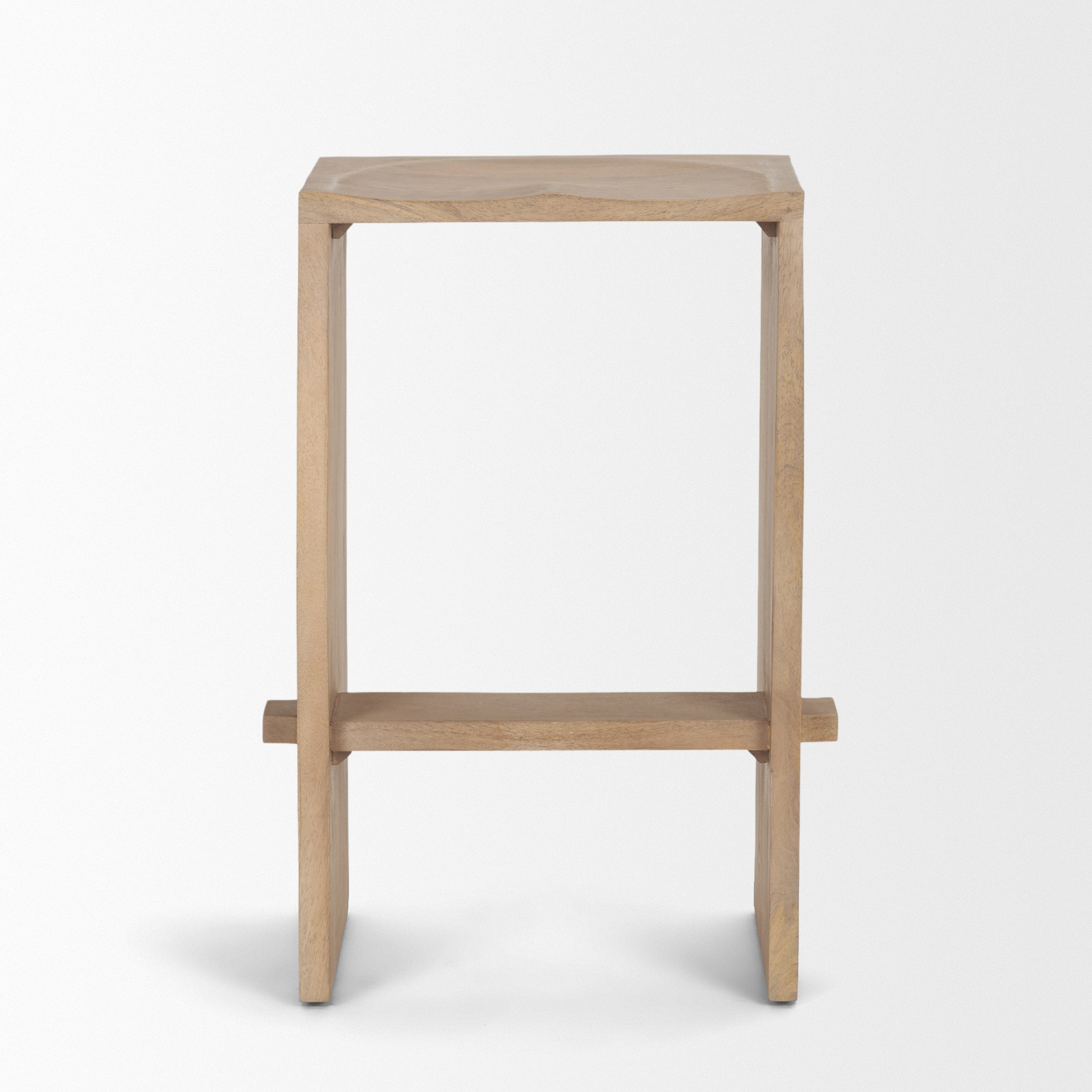 Aida Wood Seat Counter Stool