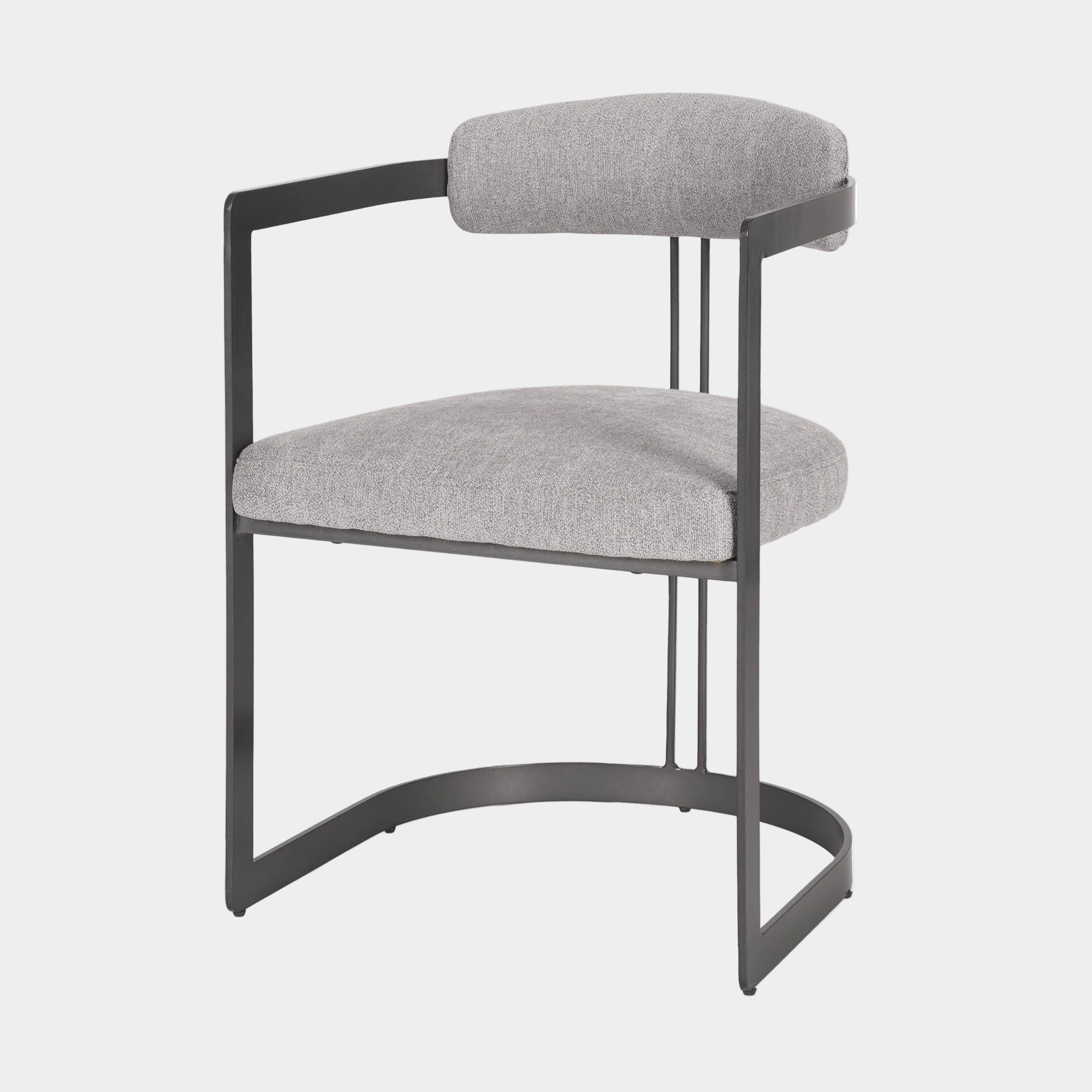 Hollyfield Gray Fabric Contract-Grade Dining Armchair