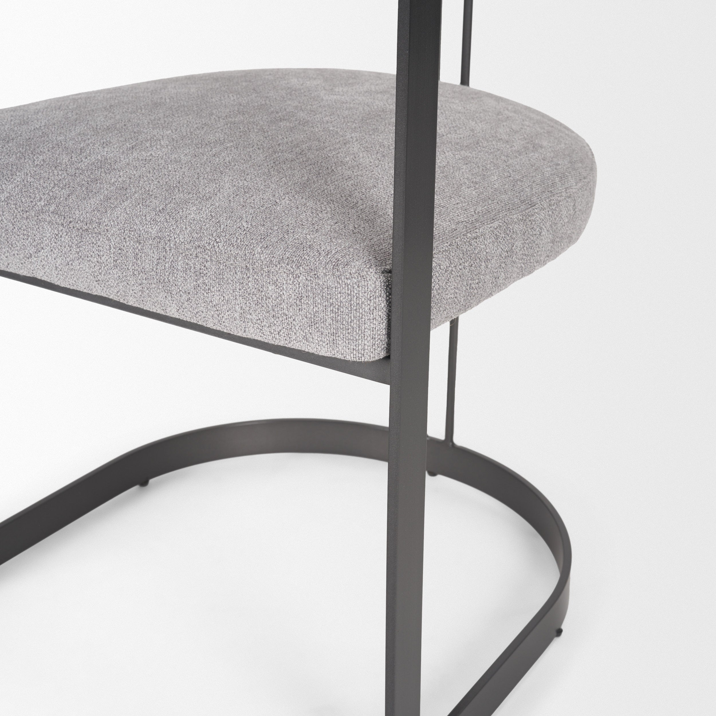 Hollyfield Gray Fabric Contract-Grade Dining Armchair