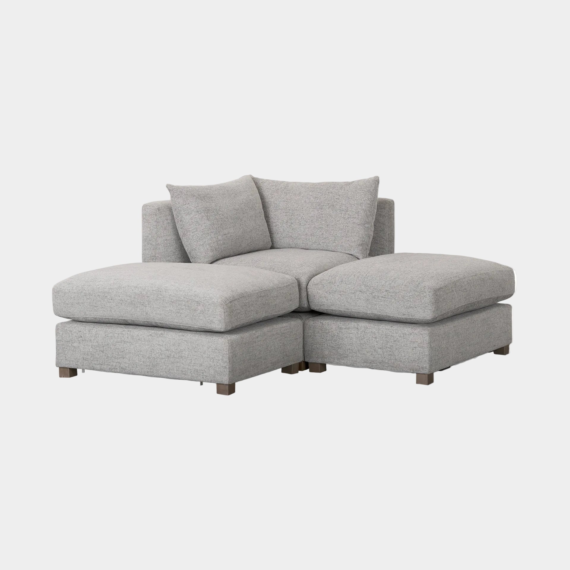 Valence 3 Piece (Incl. 2 ottoman) Modular Sofa Set