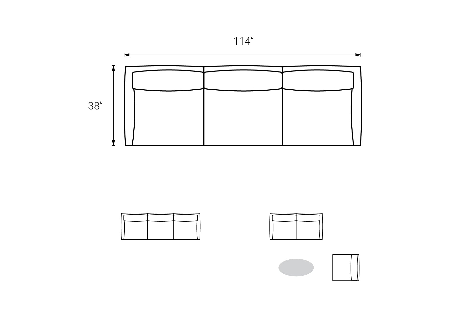Valence 3 Piece Modular Sofa Set