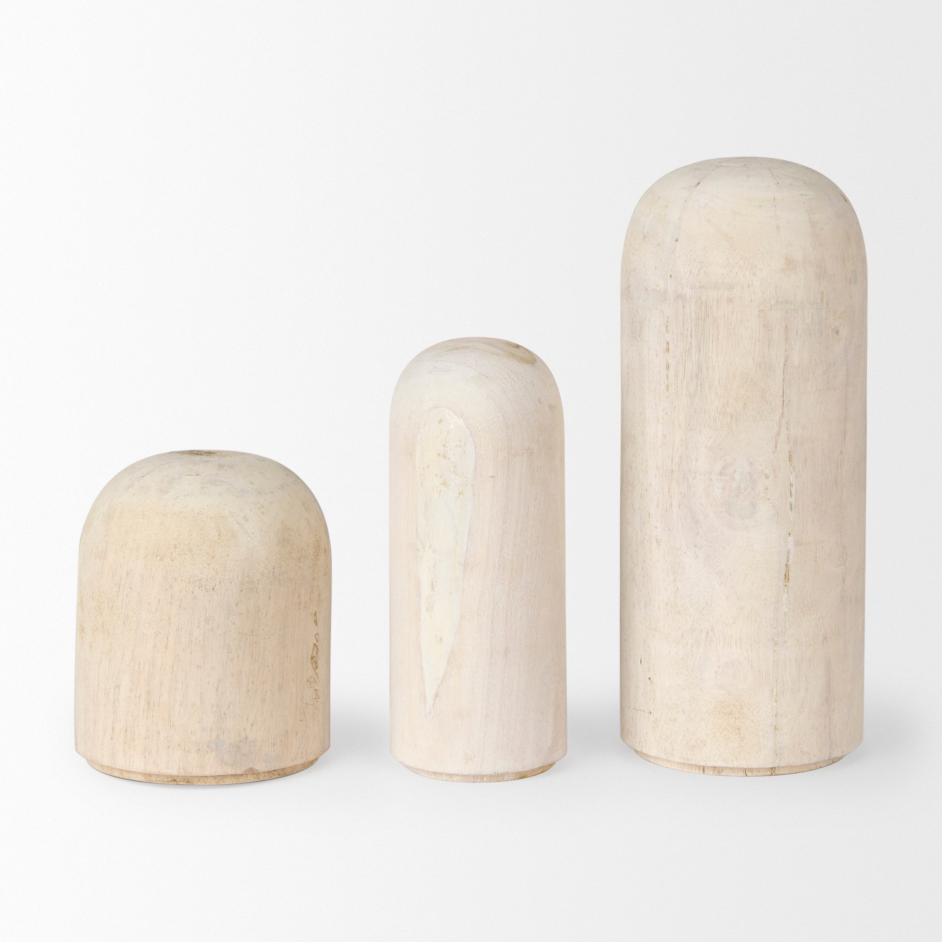 Knox White-Wash Wooden Object