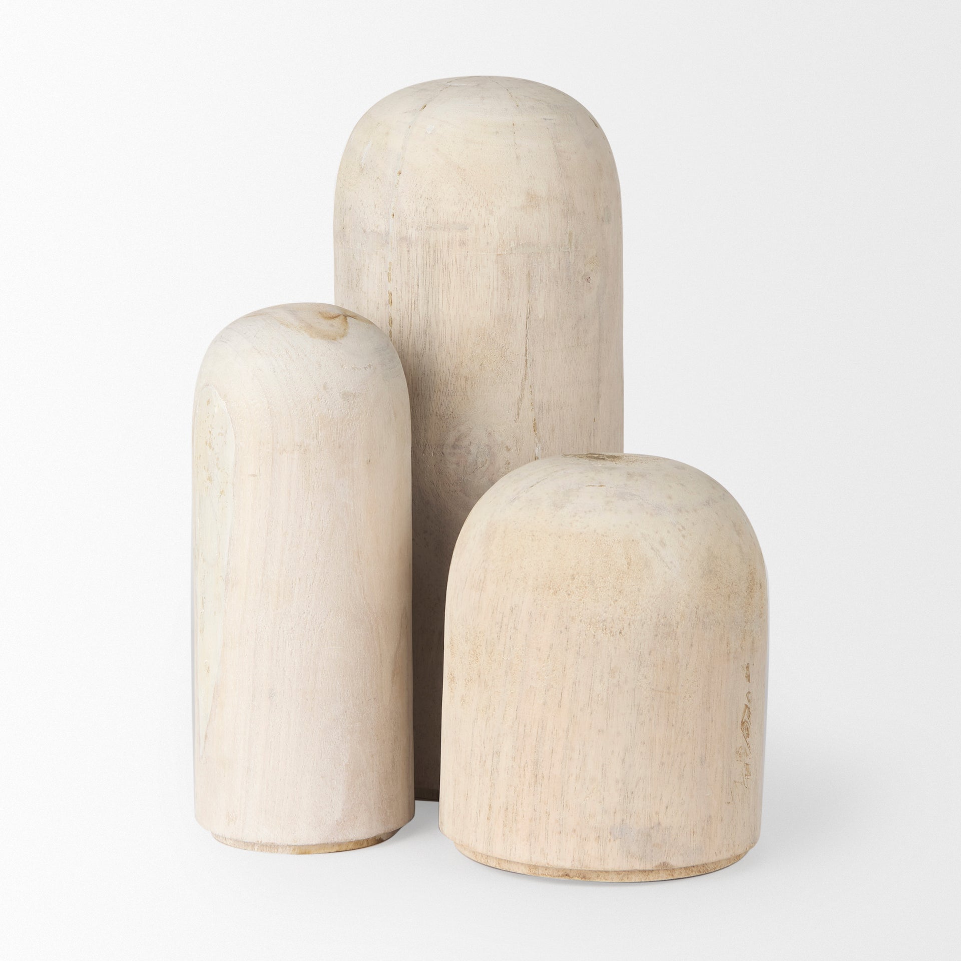 Knox White-Wash Wooden Object