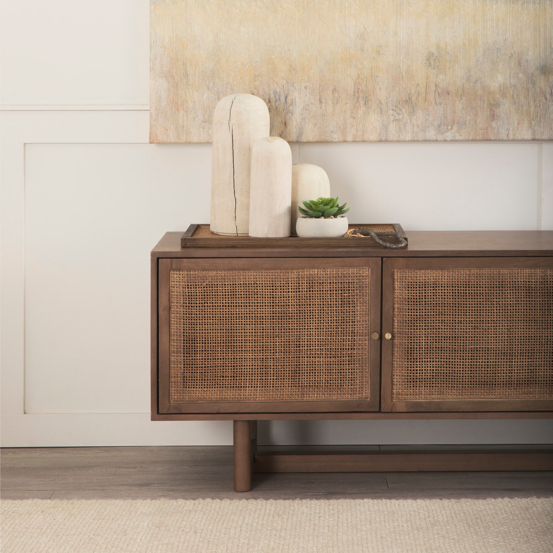 Knox White-Wash Wooden Object