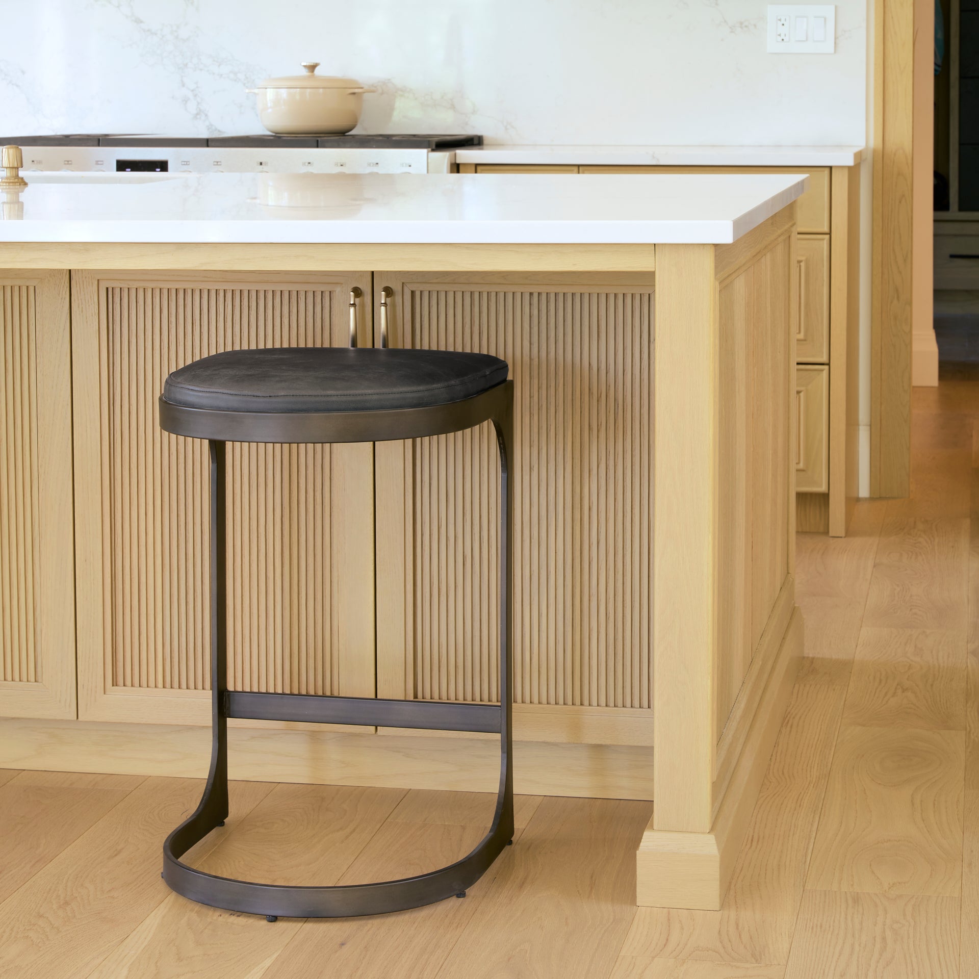 Tyson Suede Seat Counter Stool