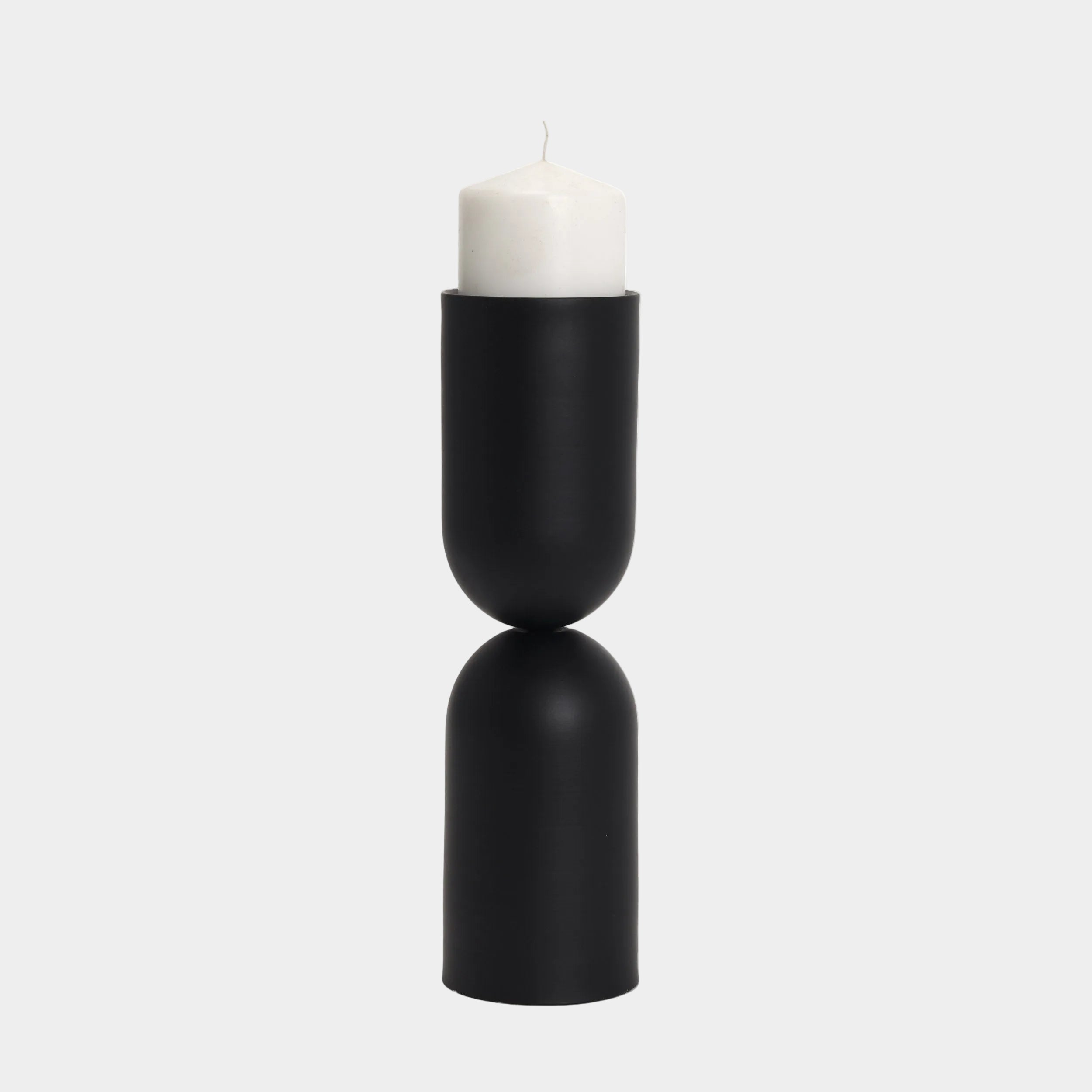 Qamra Black Candle Holder