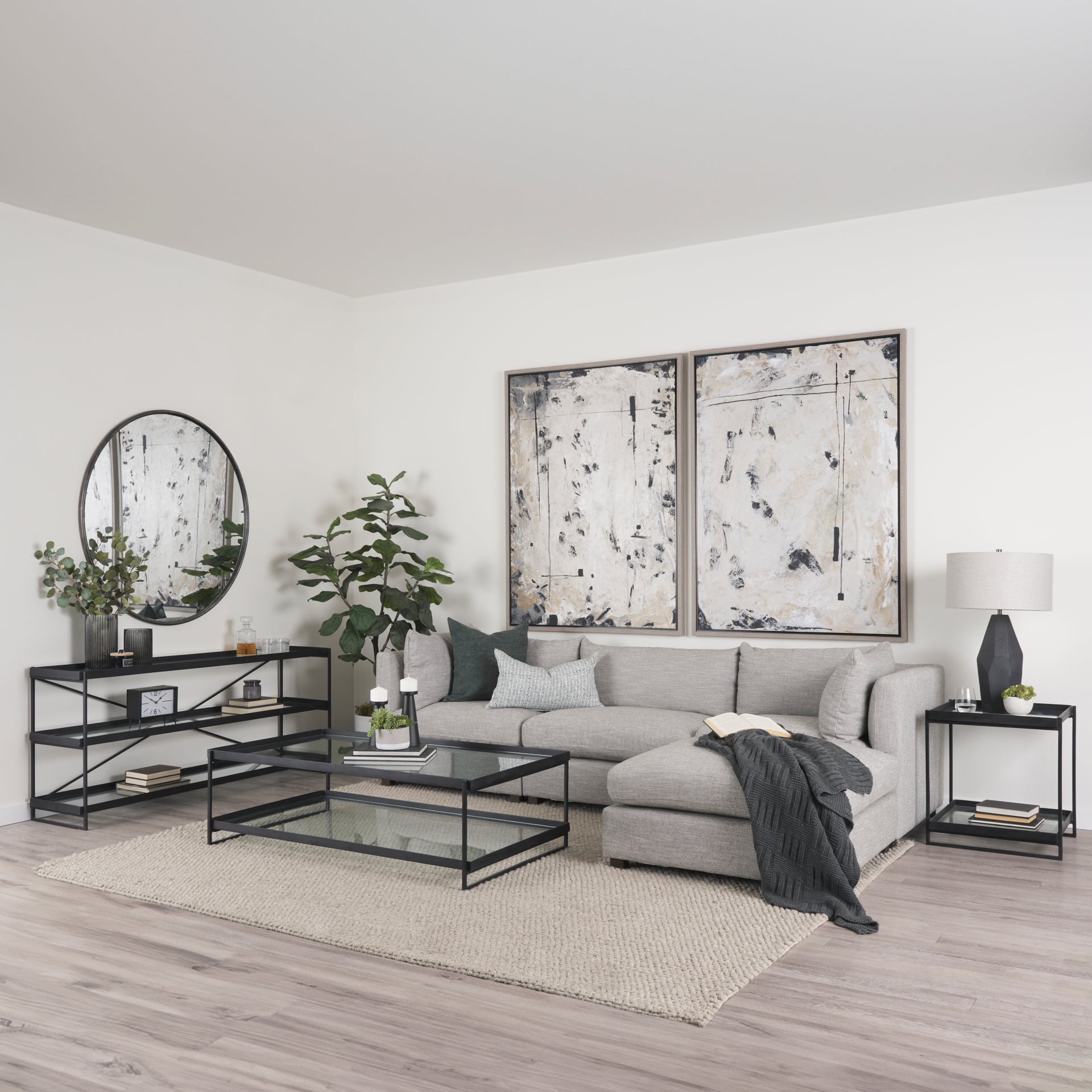 Trey Glass Accent Table