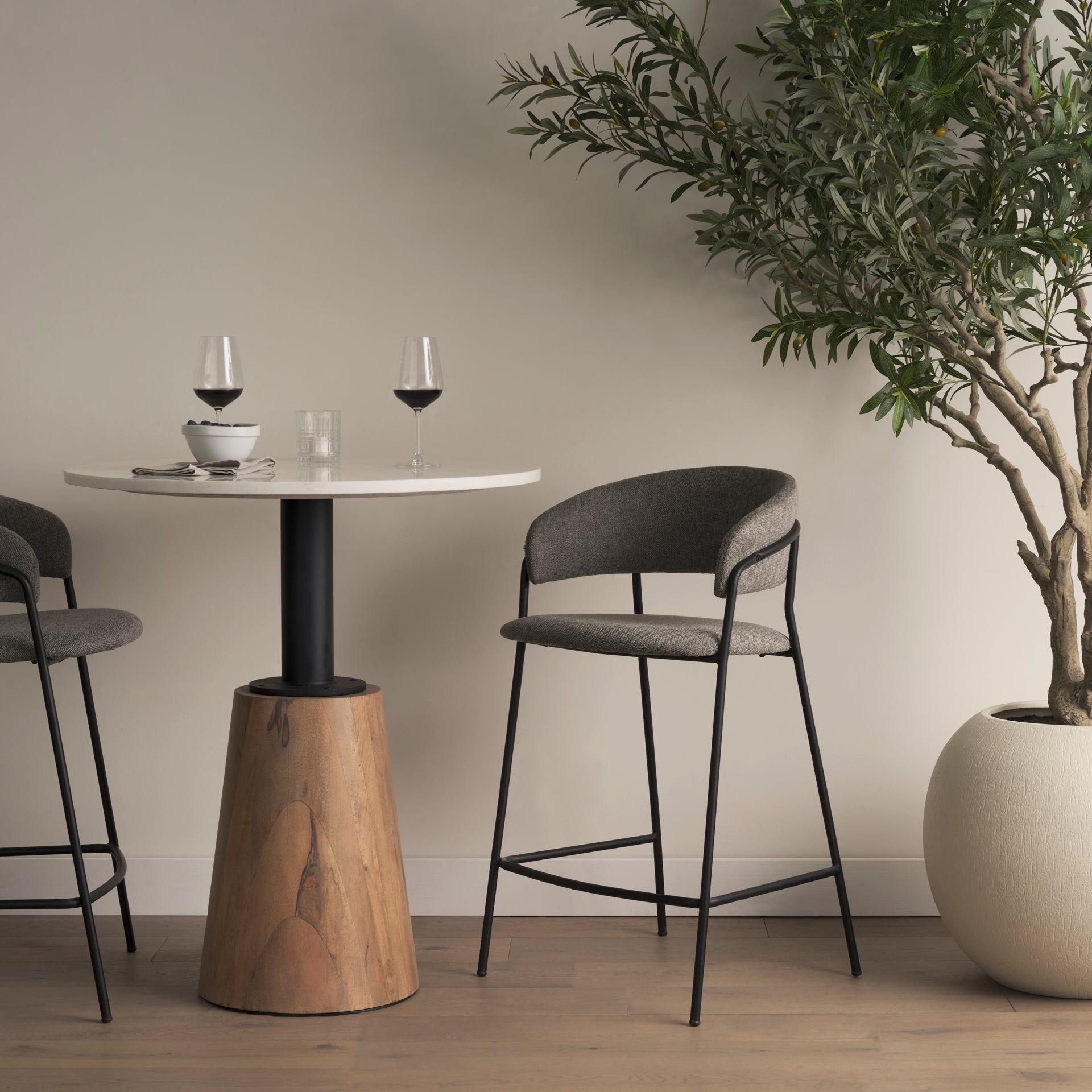 Carolyn Fabric Seat Counter Stool