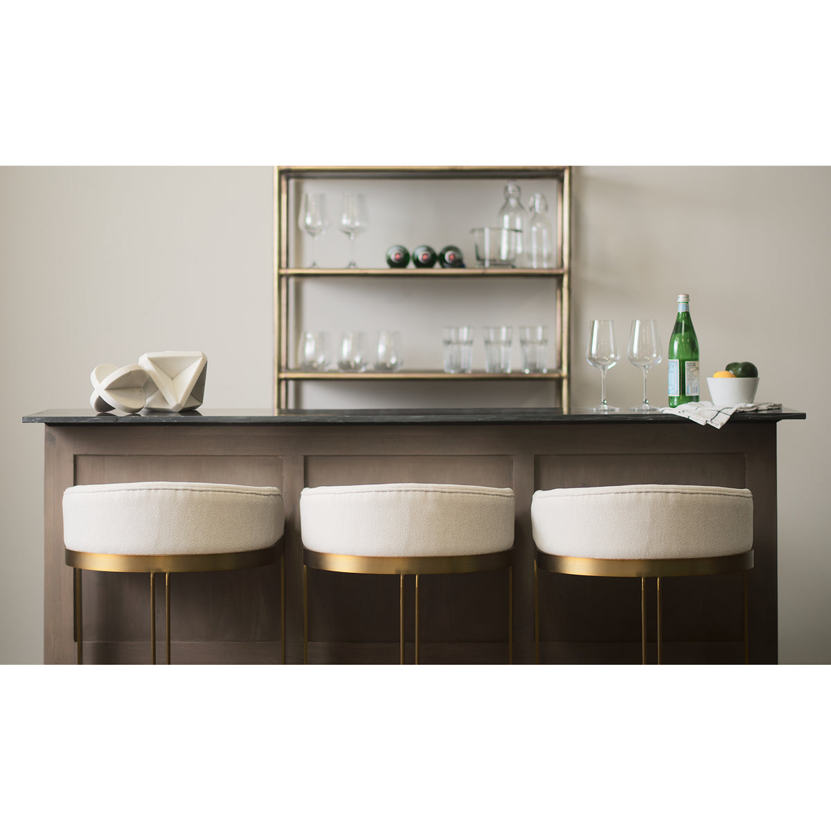 Hollyfield Fabric Seat Contract-Grade Bar Stool