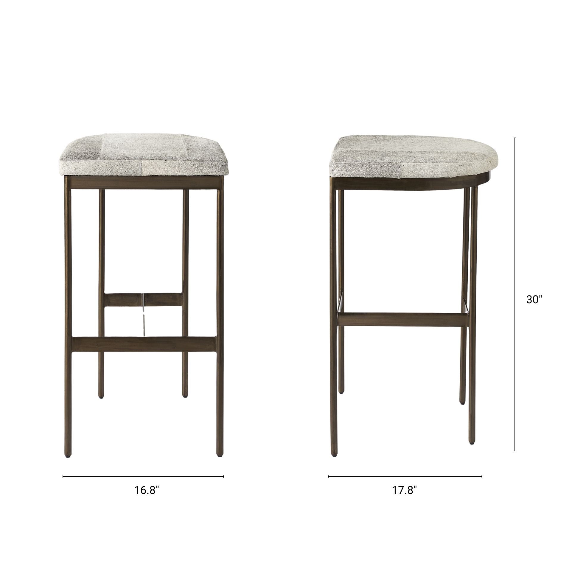 Millie Leather Seat Bar/Counter Stool