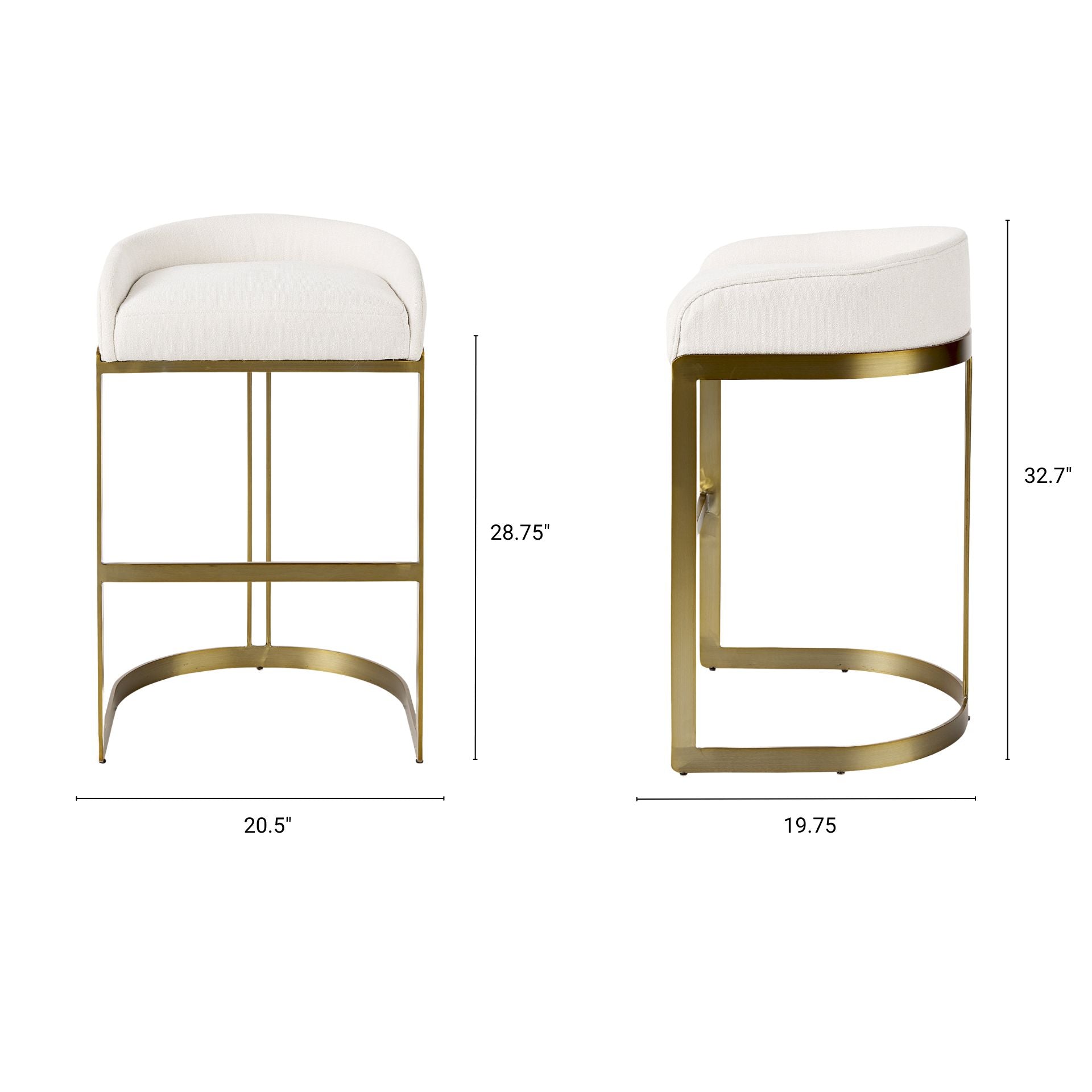 Hollyfield Fabric Seat Contract-Grade Bar Stool
