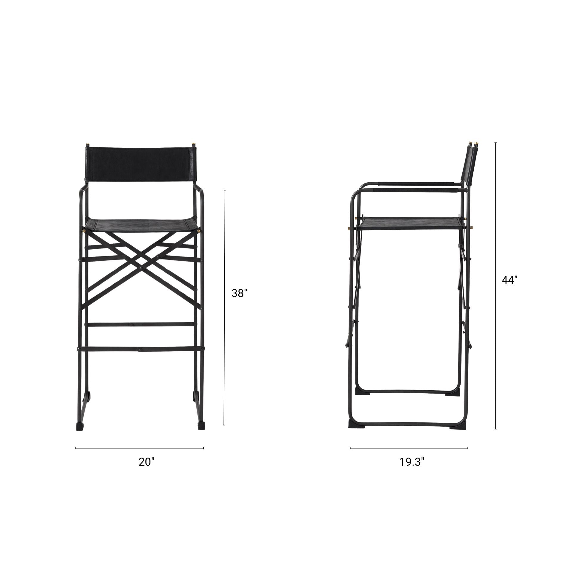 Direttore Leather Seat Bar Stool