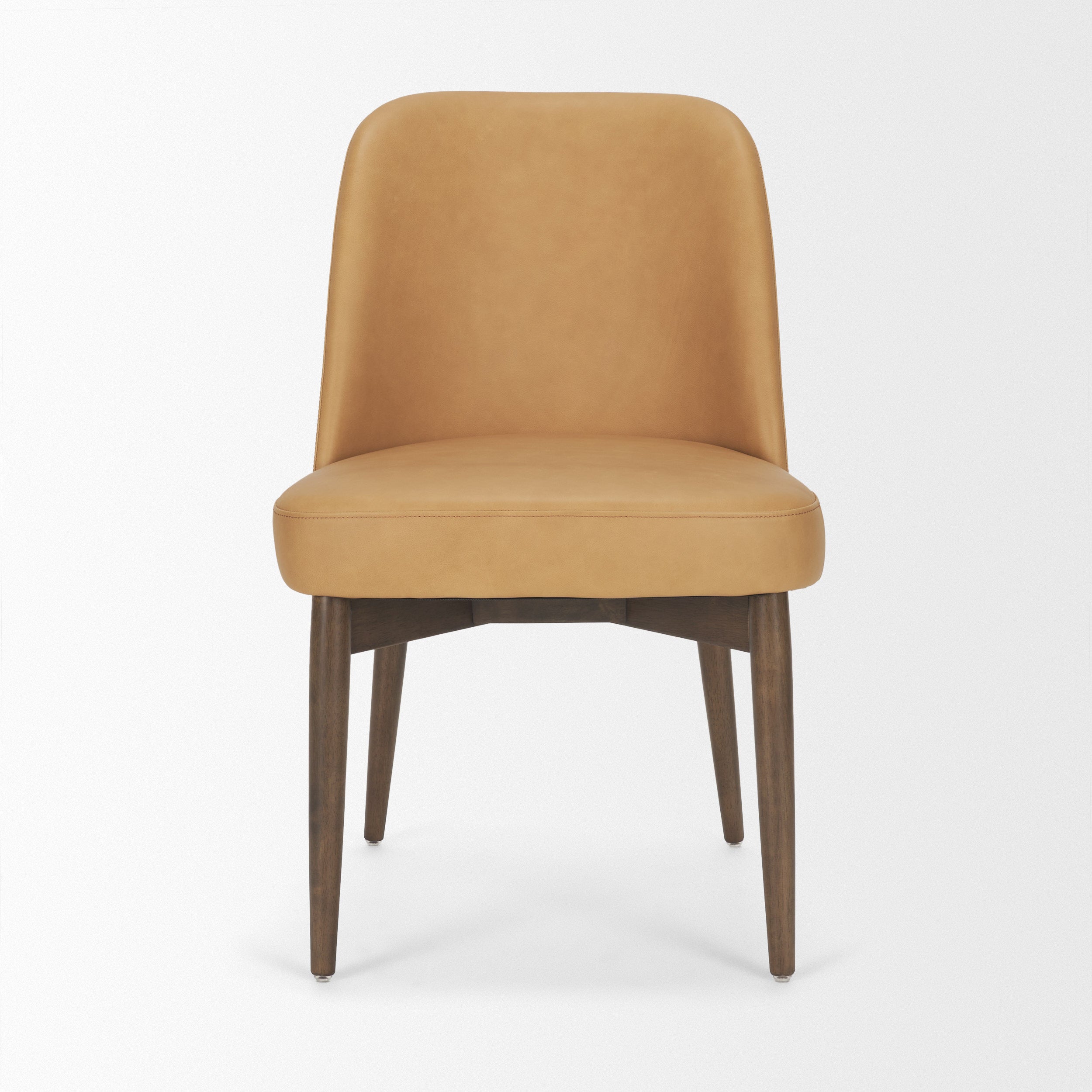 Abbie Curve Leather Contract-Grade Dining Chair