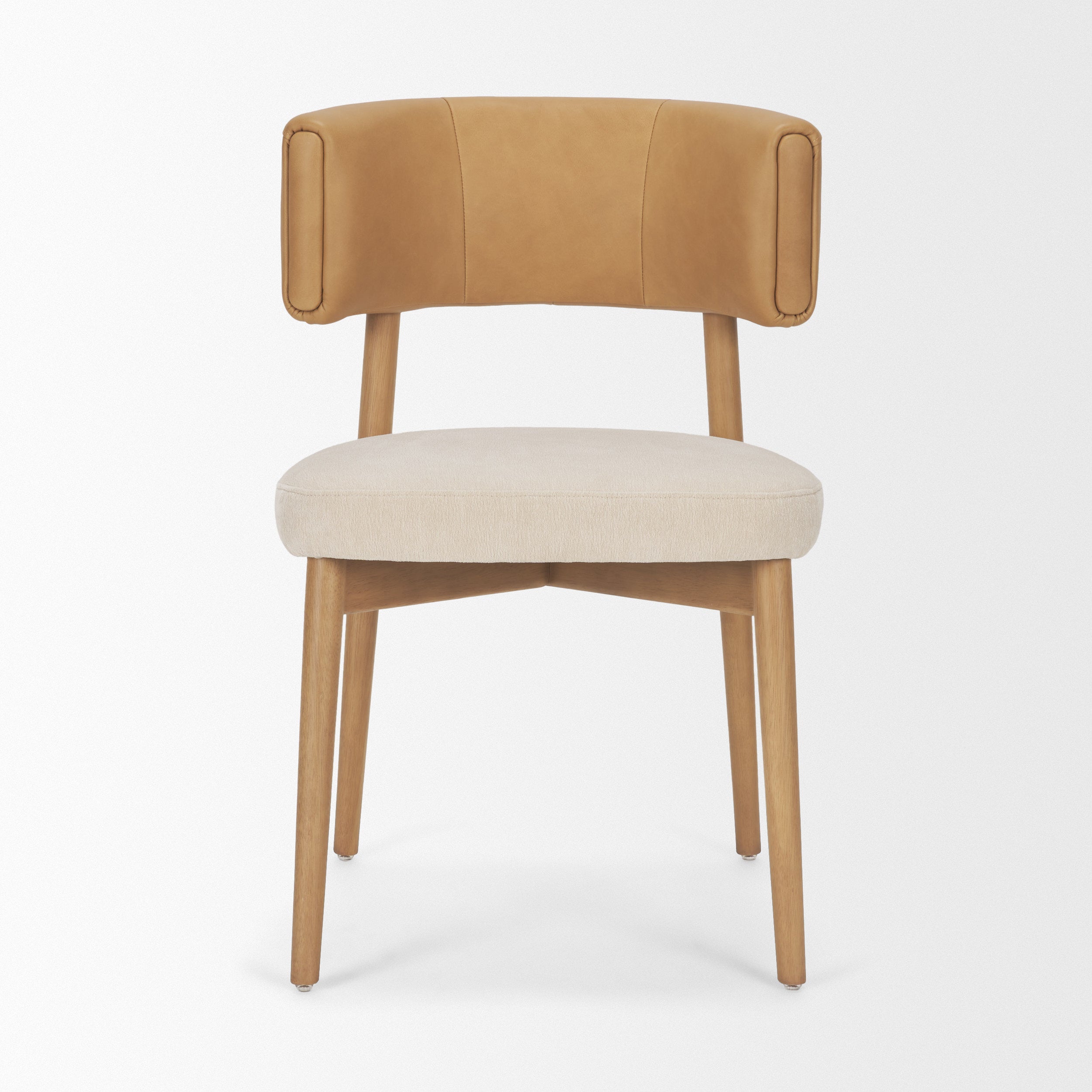 Motley Curve Leather Dining Chair