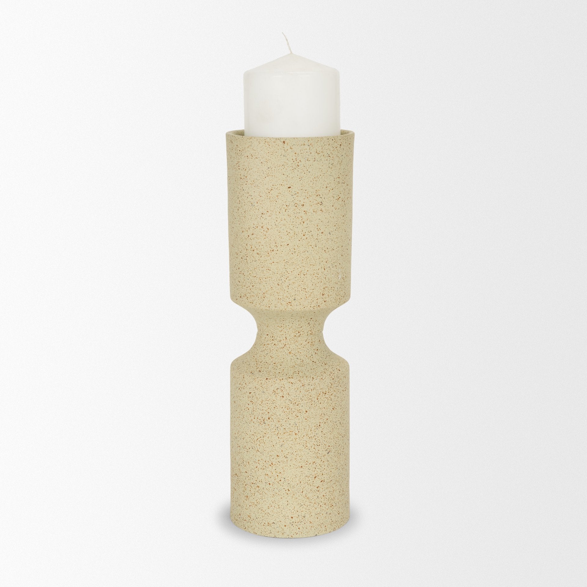 Akira Beige Candle Holder