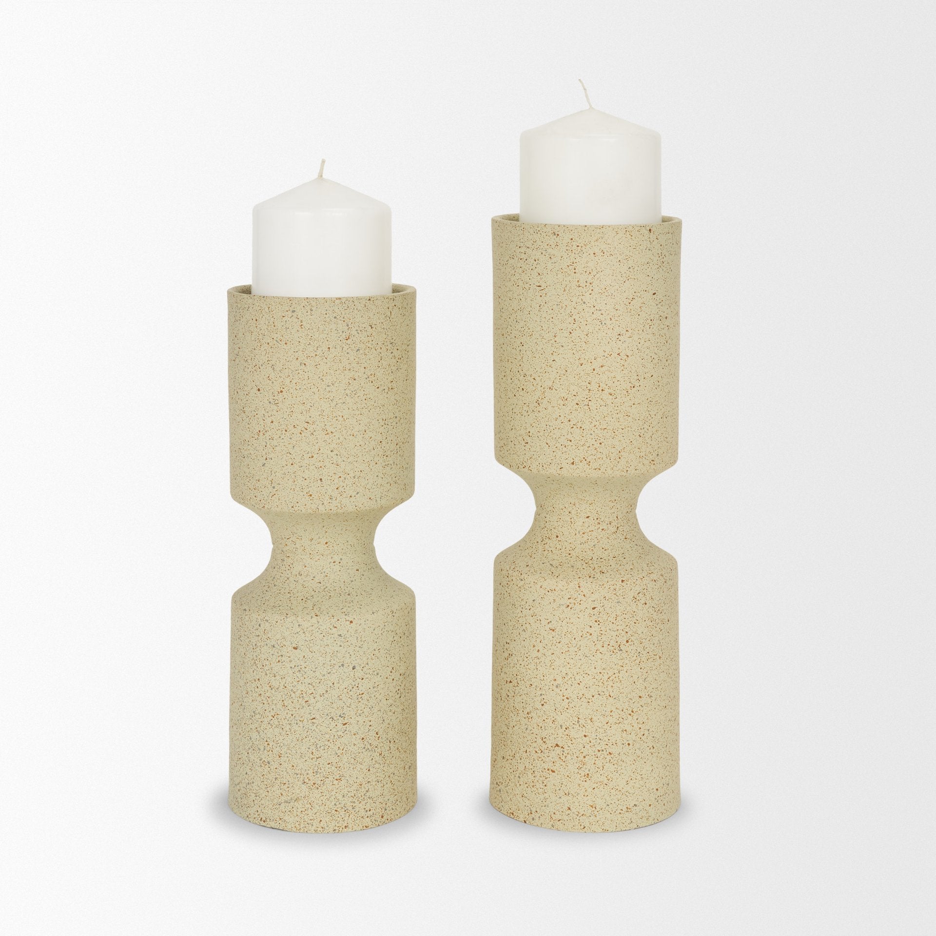 Akira Beige Candle Holder