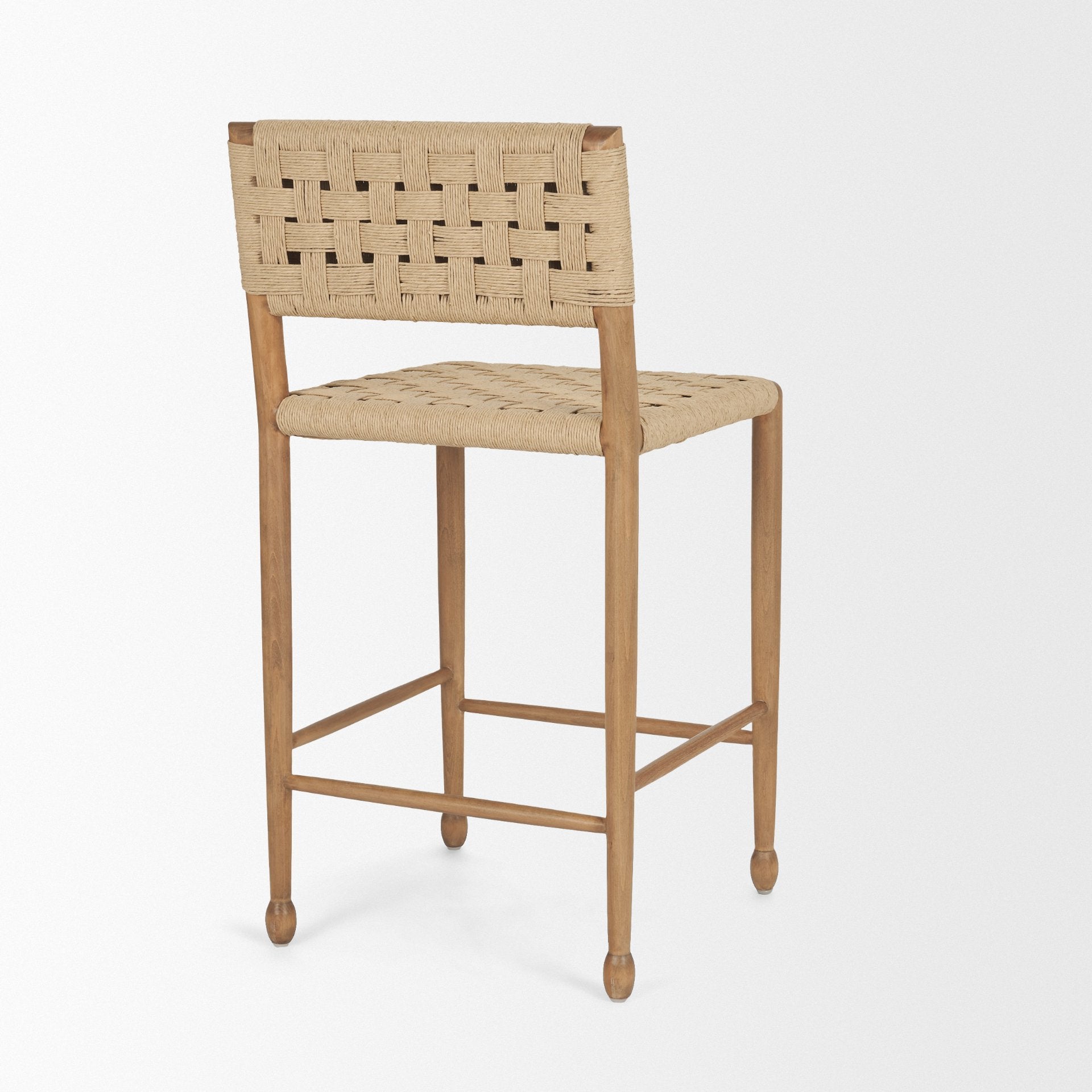 Brinley Paper Rope Seat Counter Stool