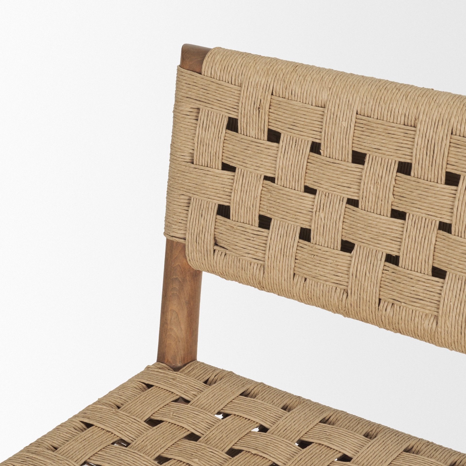 Brinley Paper Rope Seat Counter Stool