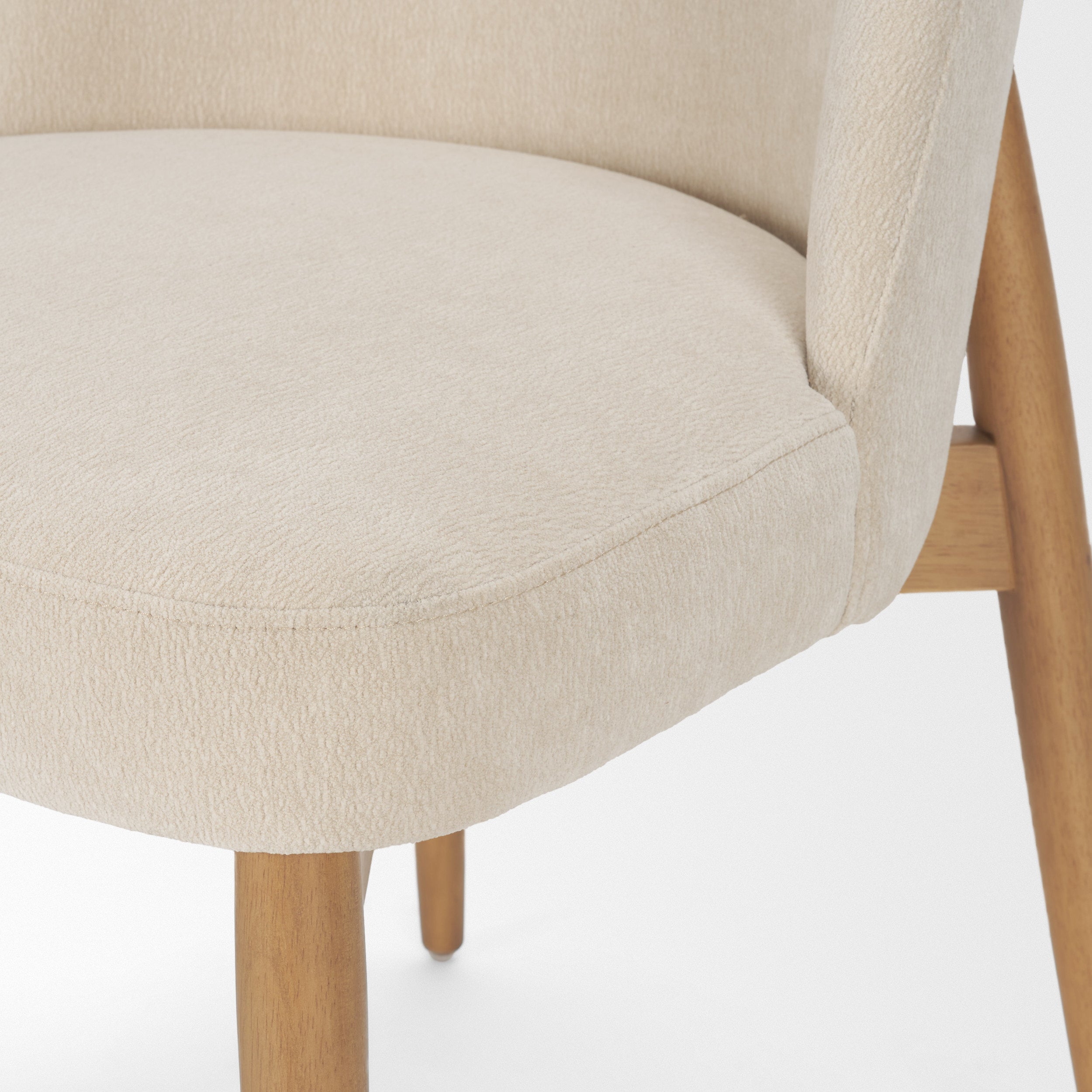 Abbie Curve Fabric Dining Chair
