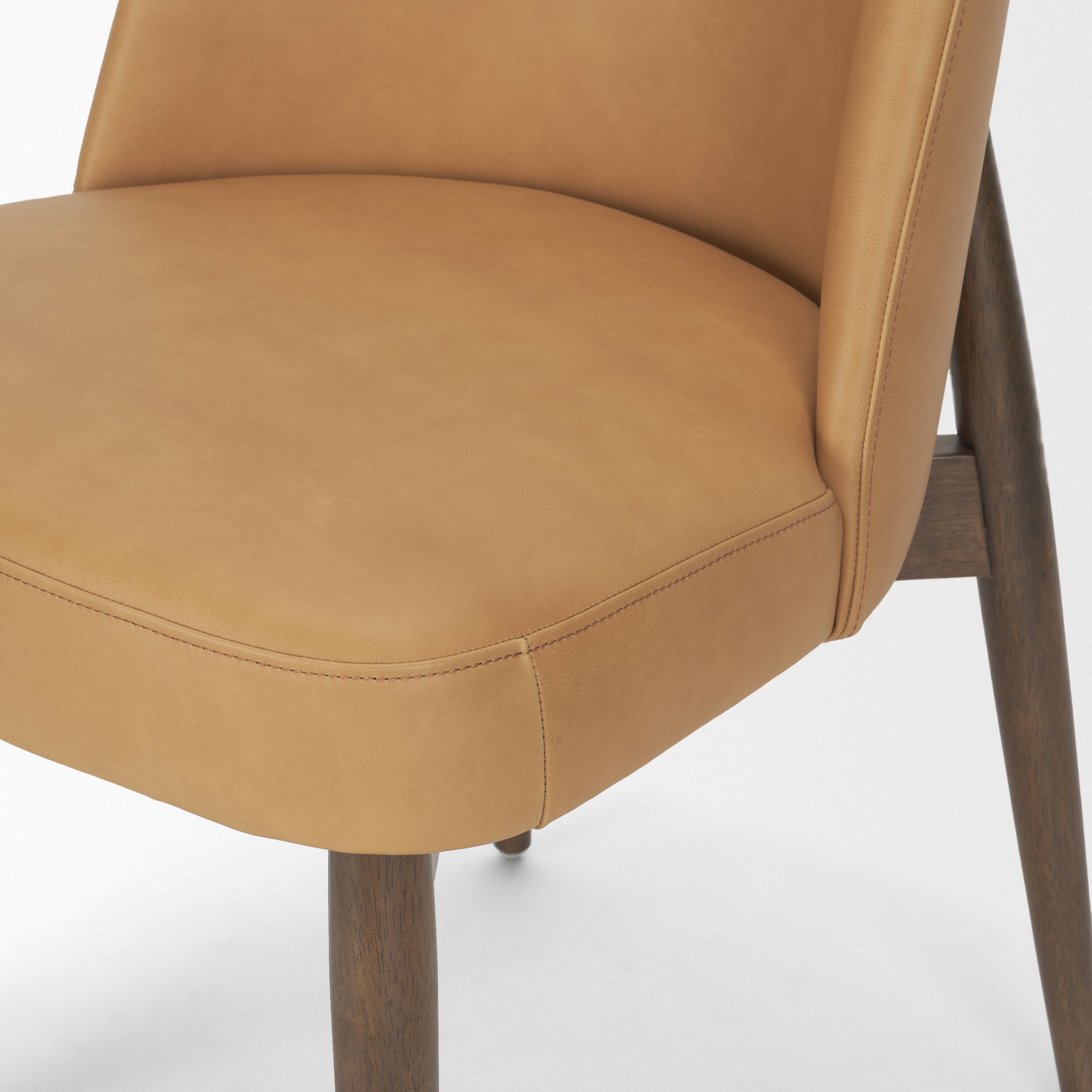Abbie Curve Leather Contract-Grade Dining Chair
