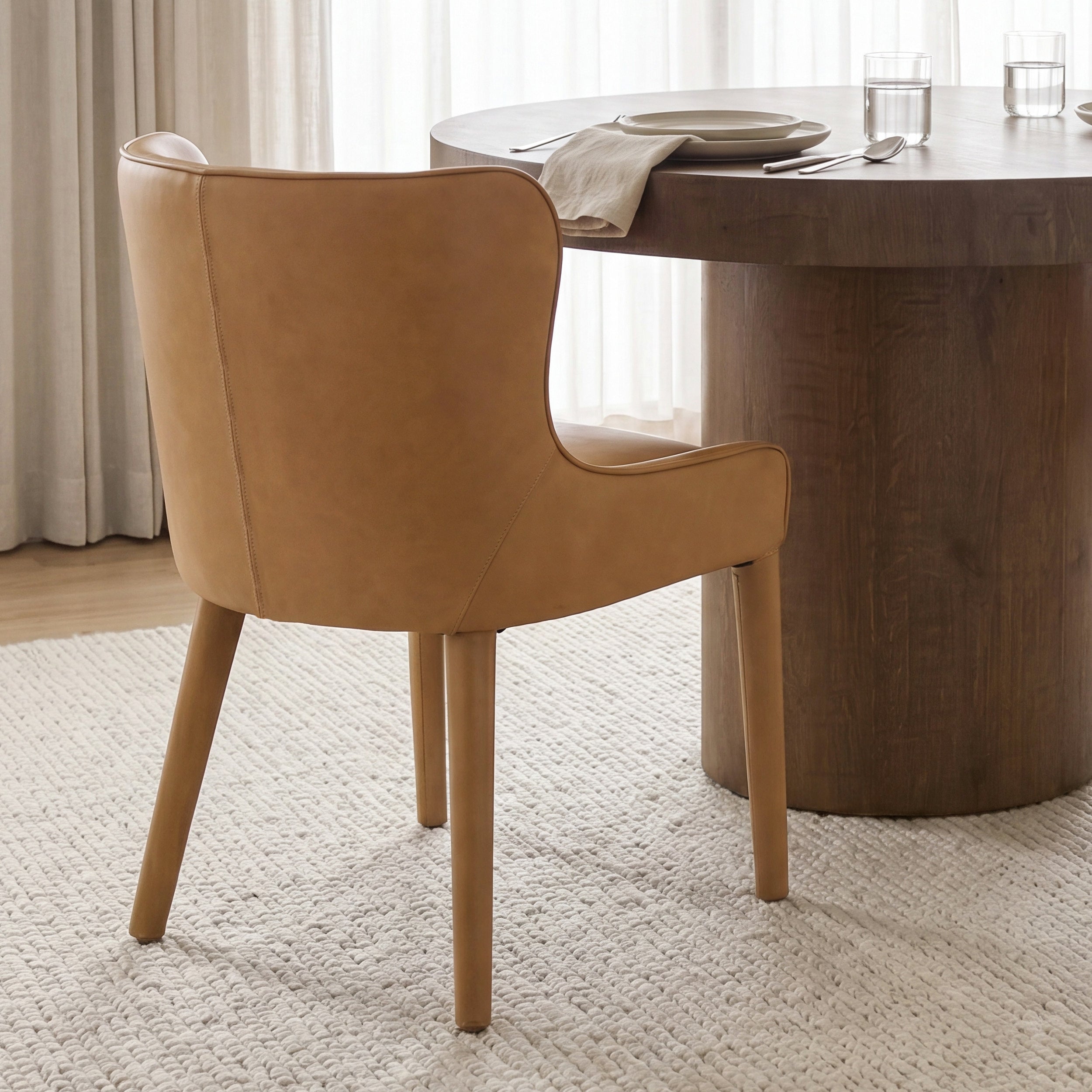 Nolan Slope Leather Dining Chair