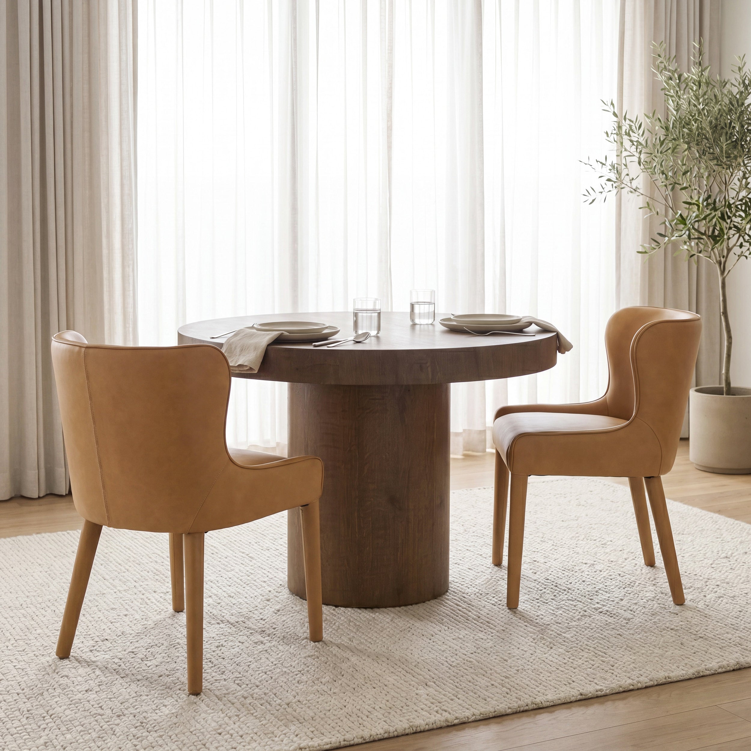 Nolan Slope Leather Dining Chair