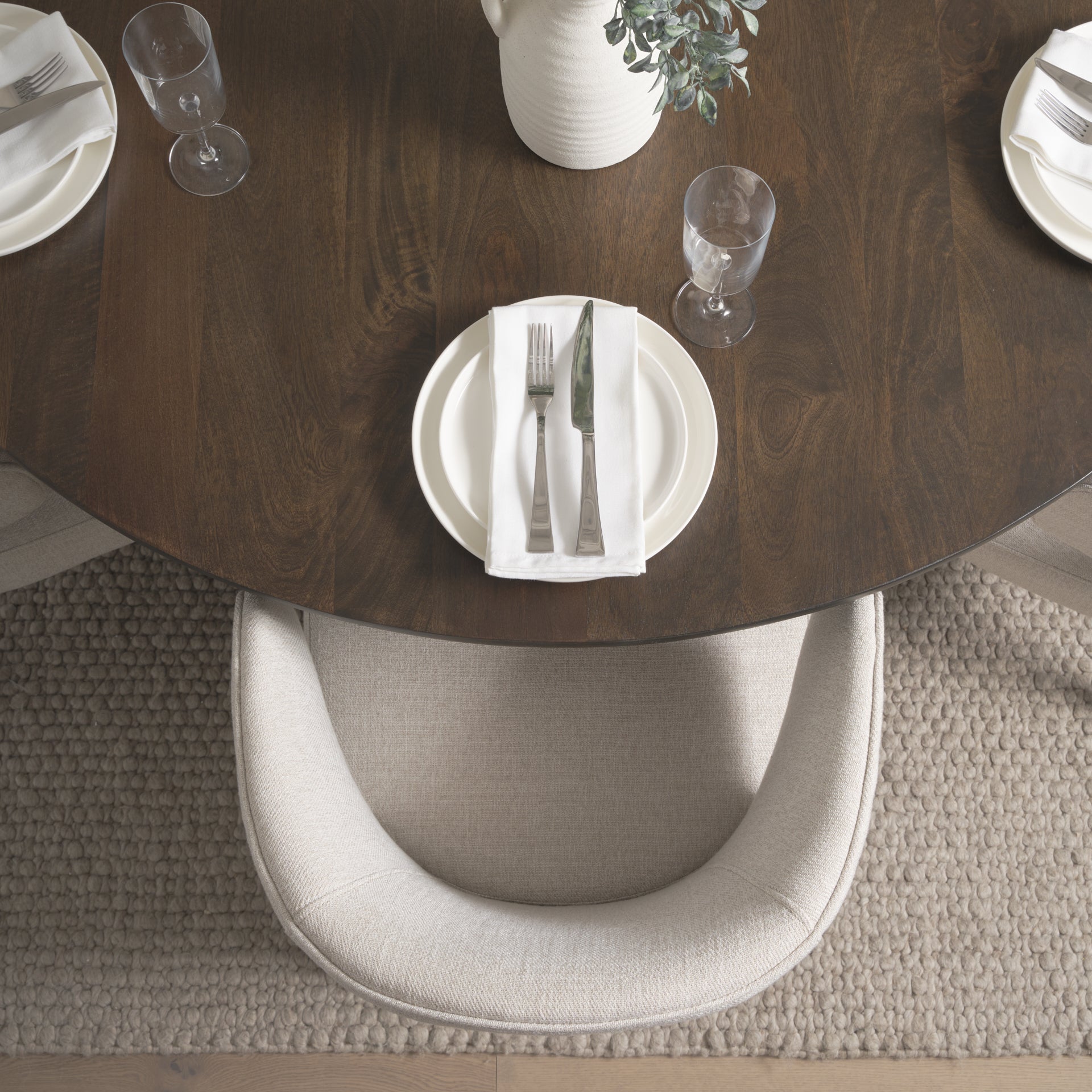 Terra Fluted Dining Table - 6 Niles Chairs