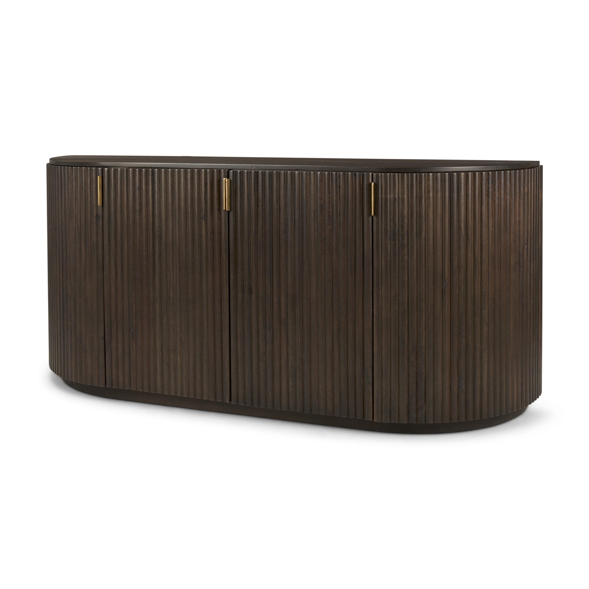 Terra Fluted Dining Table - 4 Niles Chairs - Terra Sideboard