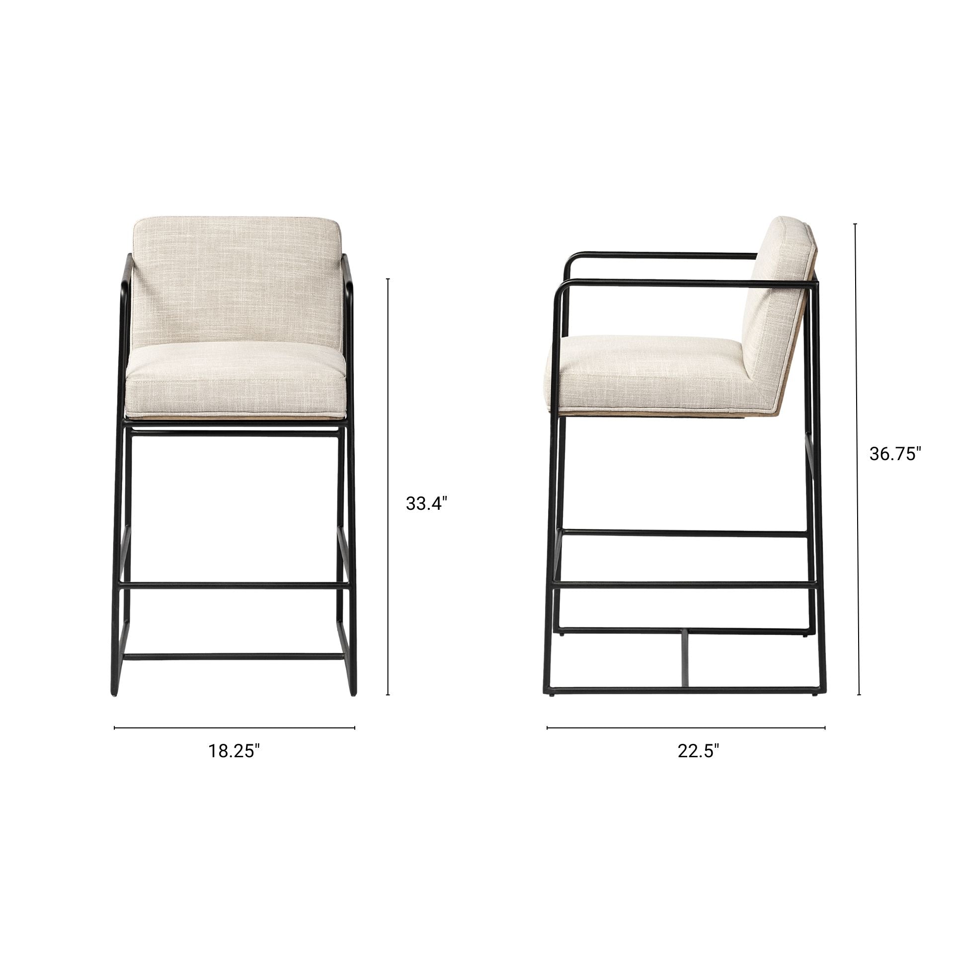 Stamford Fabric Counter Stool