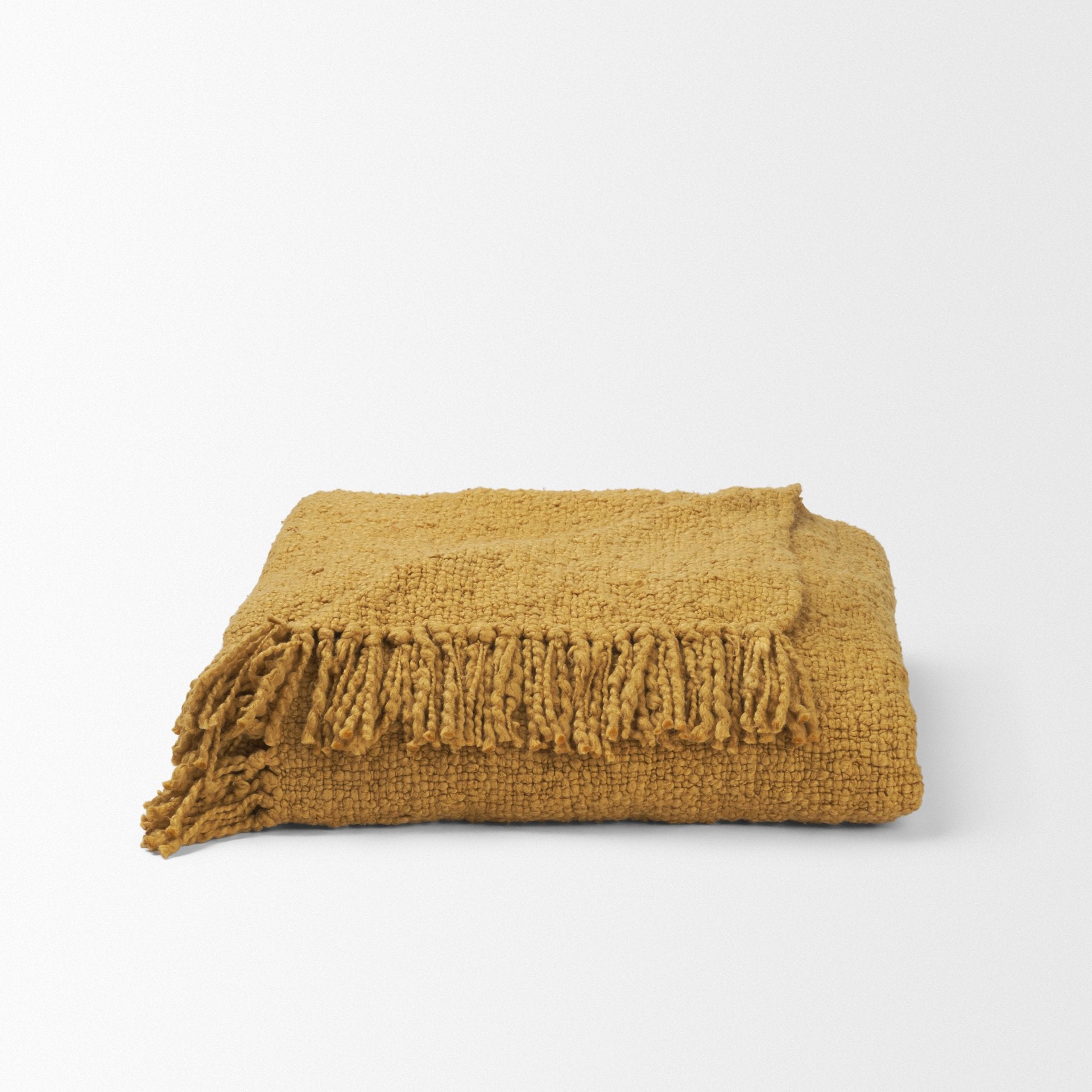 Kambal Mustard Cotton Throw Blanket