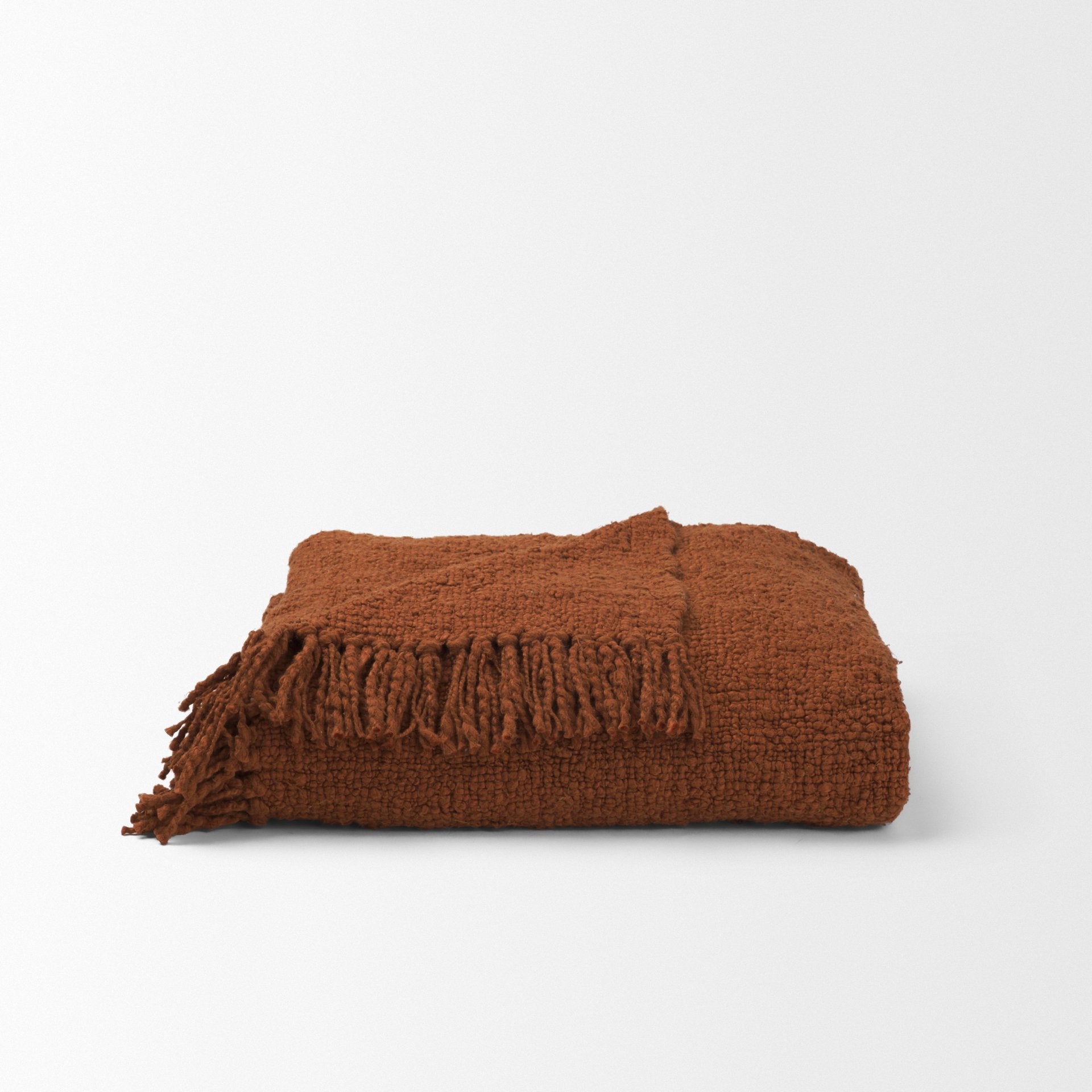 Kambal Copper Rust Cotton Throw Blanket