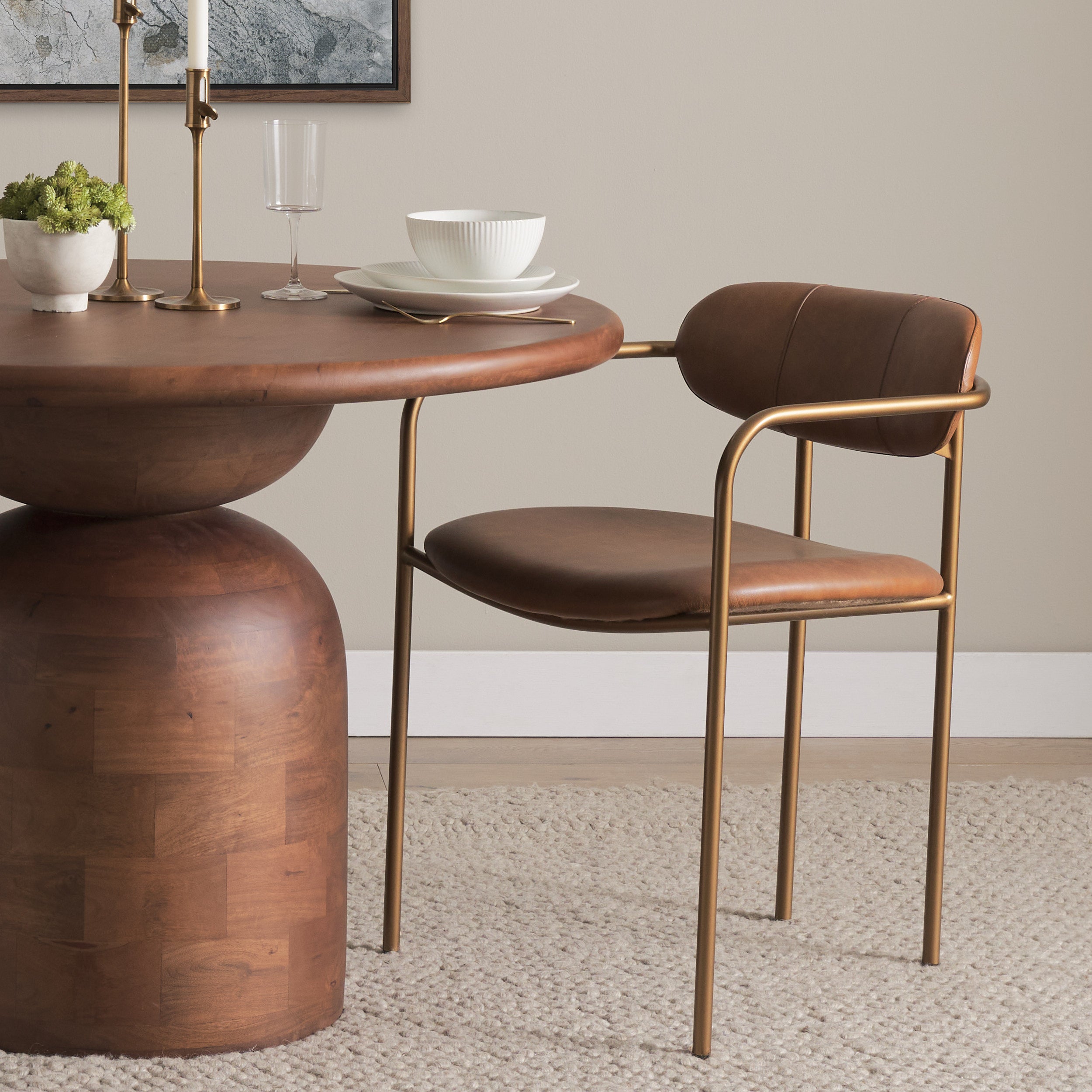 Parker Leather Dining Armchair