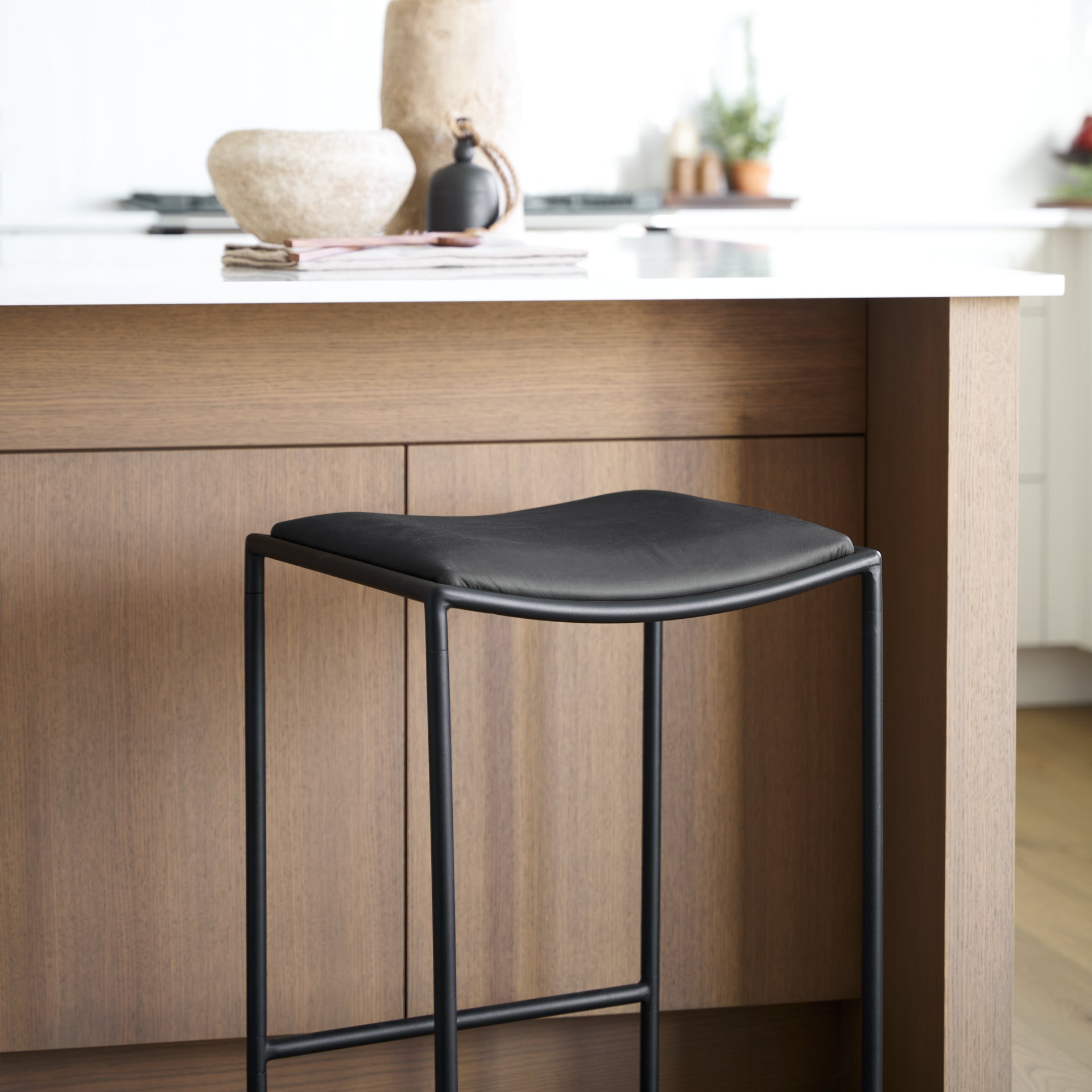Taniel Leather Seat Counter Stool