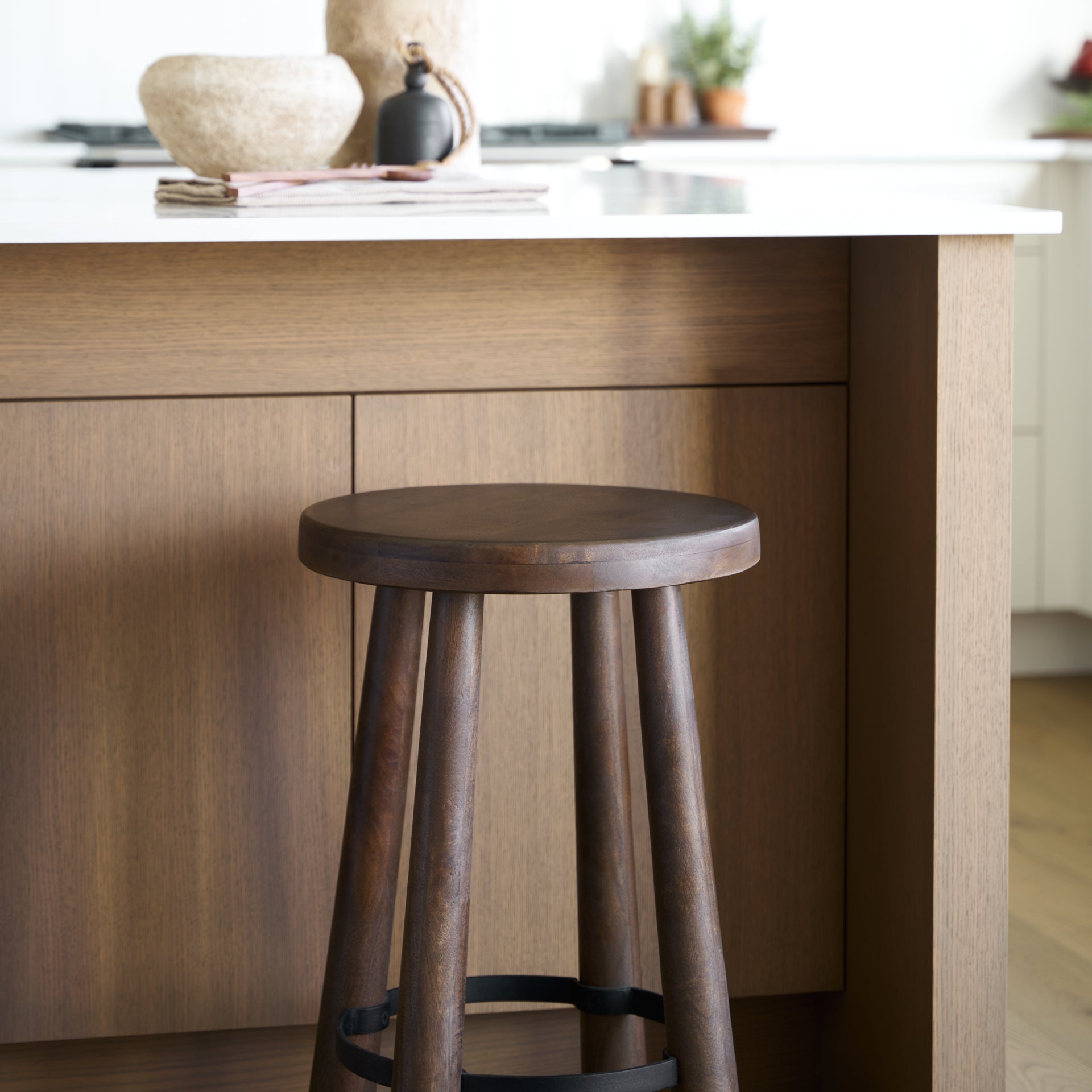 Weldon Wood Seat Stool