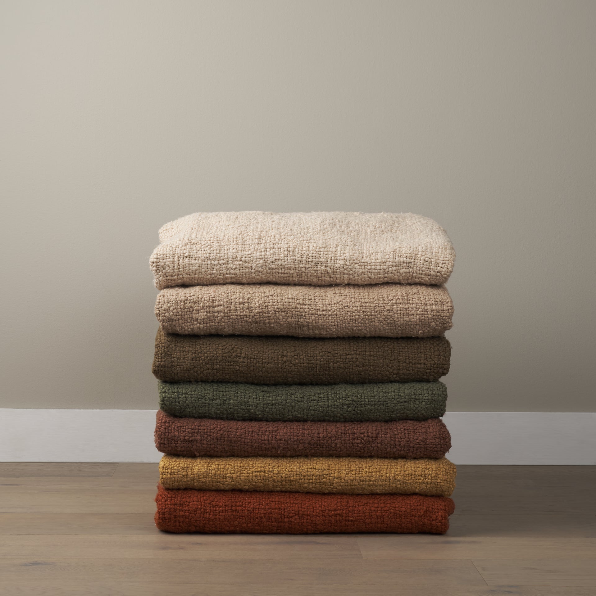 Kambal Dark Olive Cotton Throw Blanket