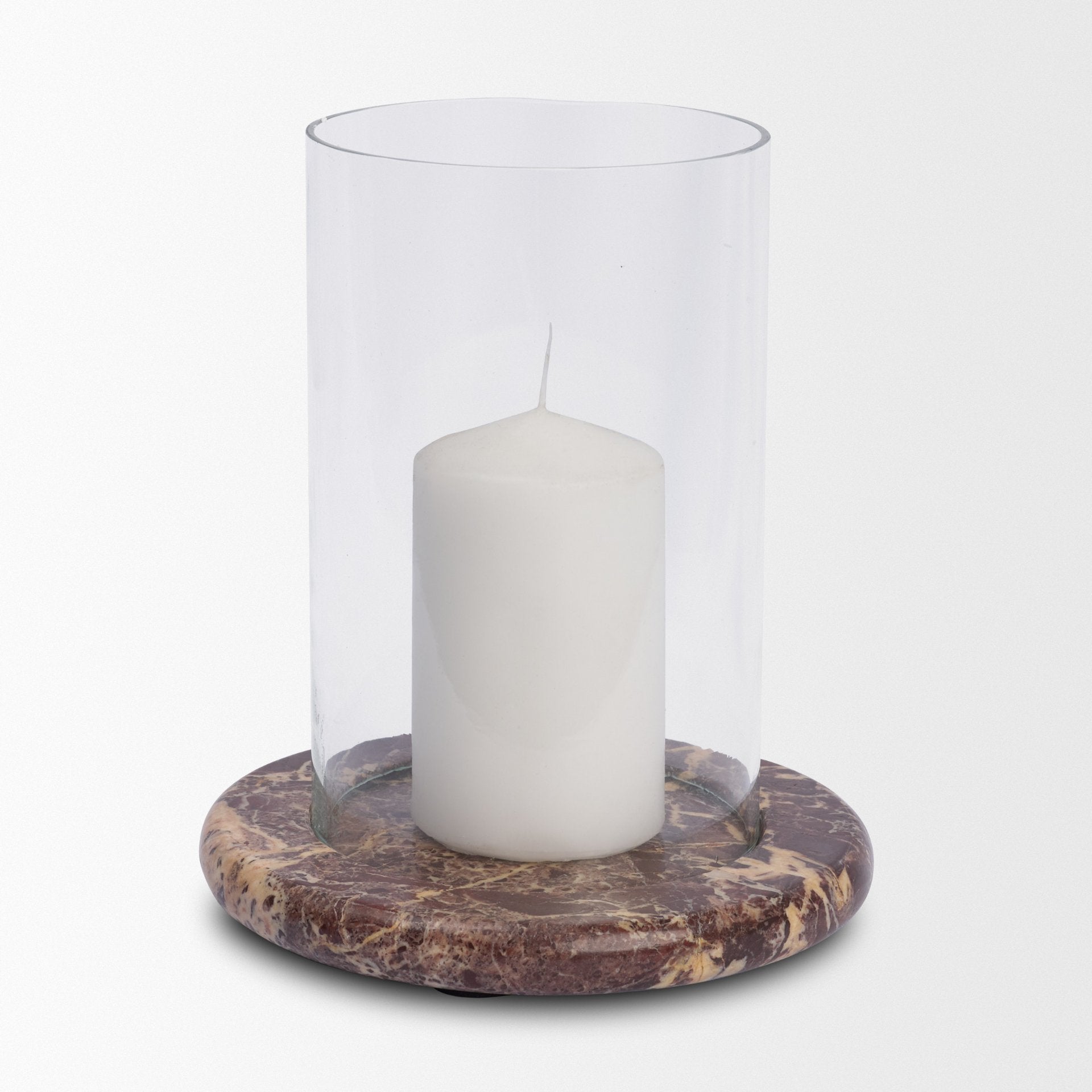 Bordo Marble Hurricane Candle Holder