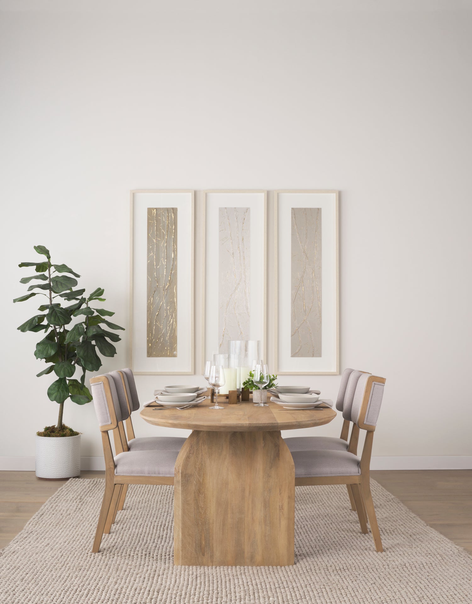 Tenton Fabric Dining Chair Set of 2