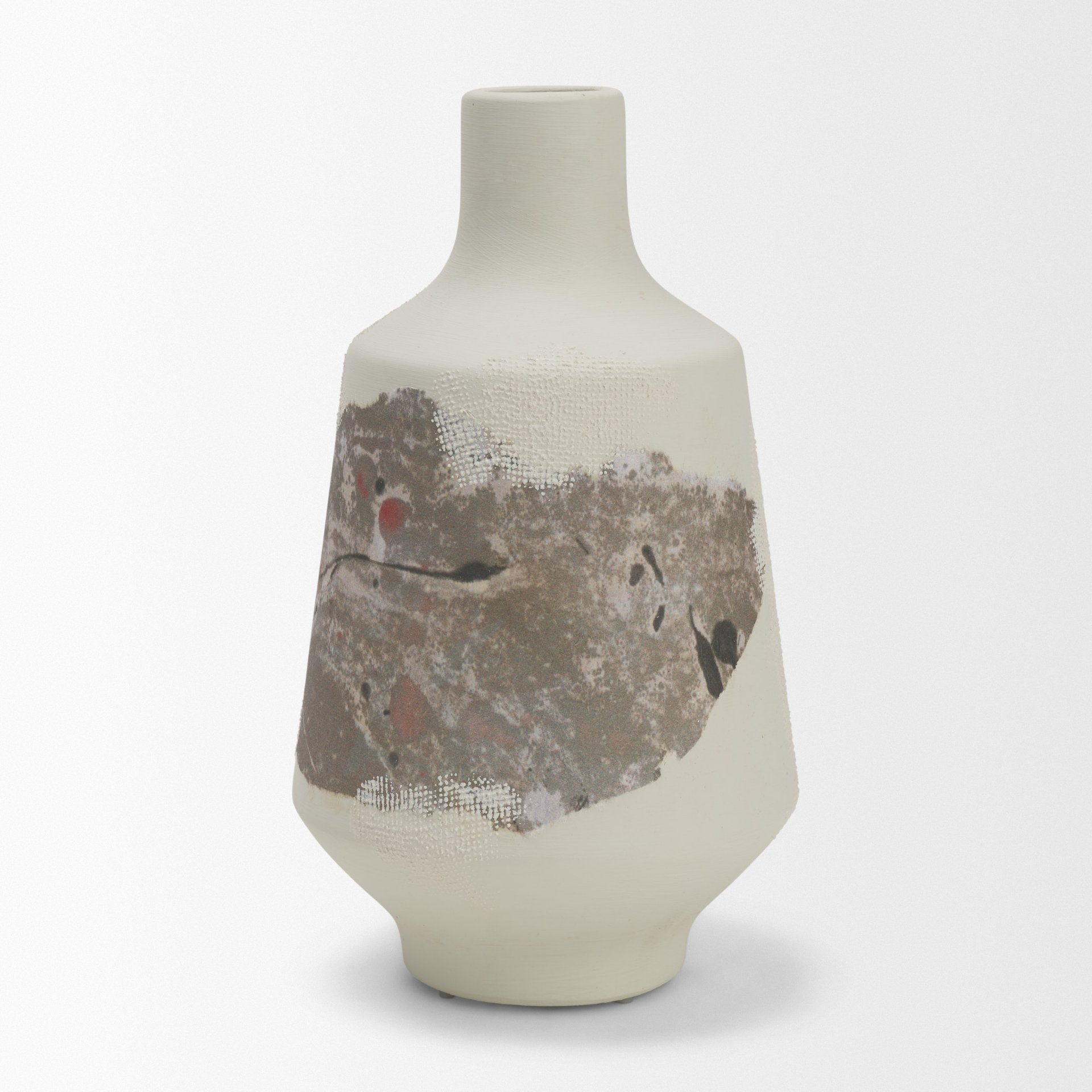 Velo White Hand-Painted Vase