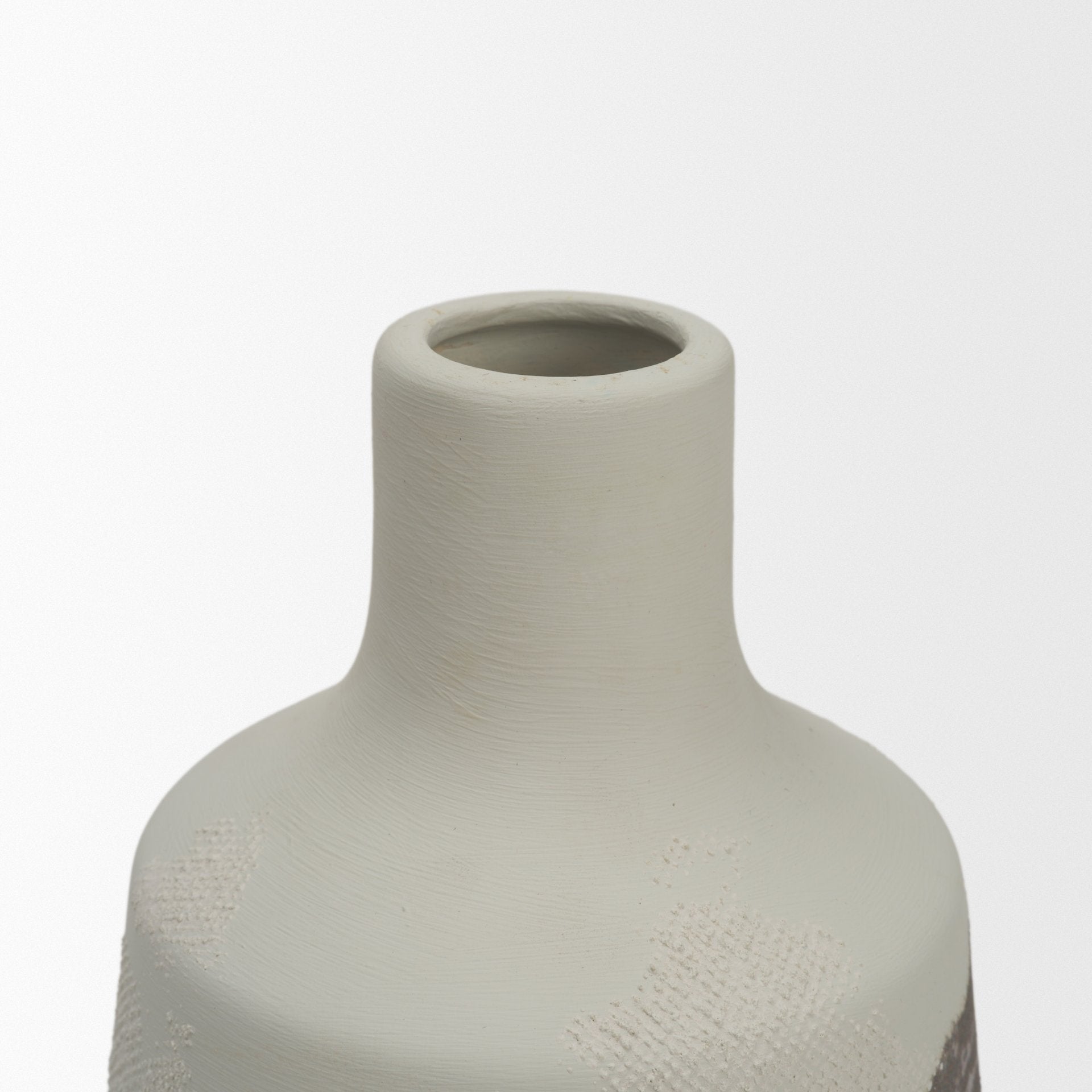 Velo White Hand-Painted Vase
