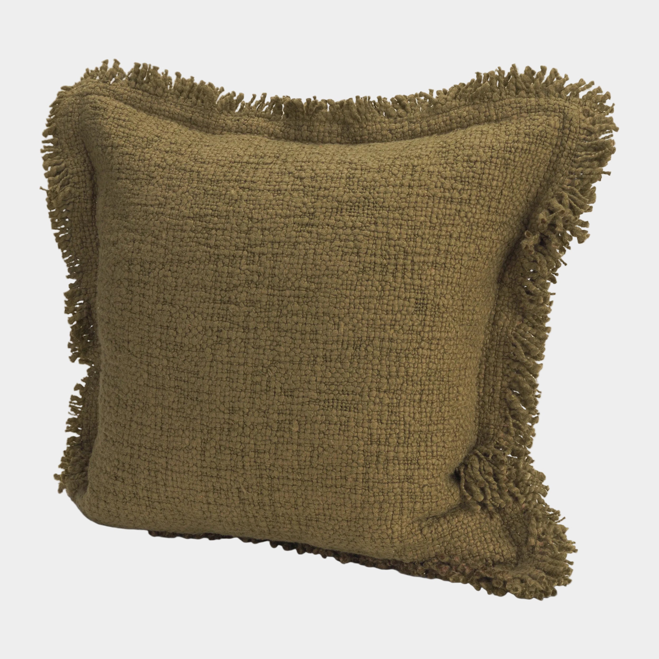 Kambal 20x20 Dark Olive Decorative Pillow