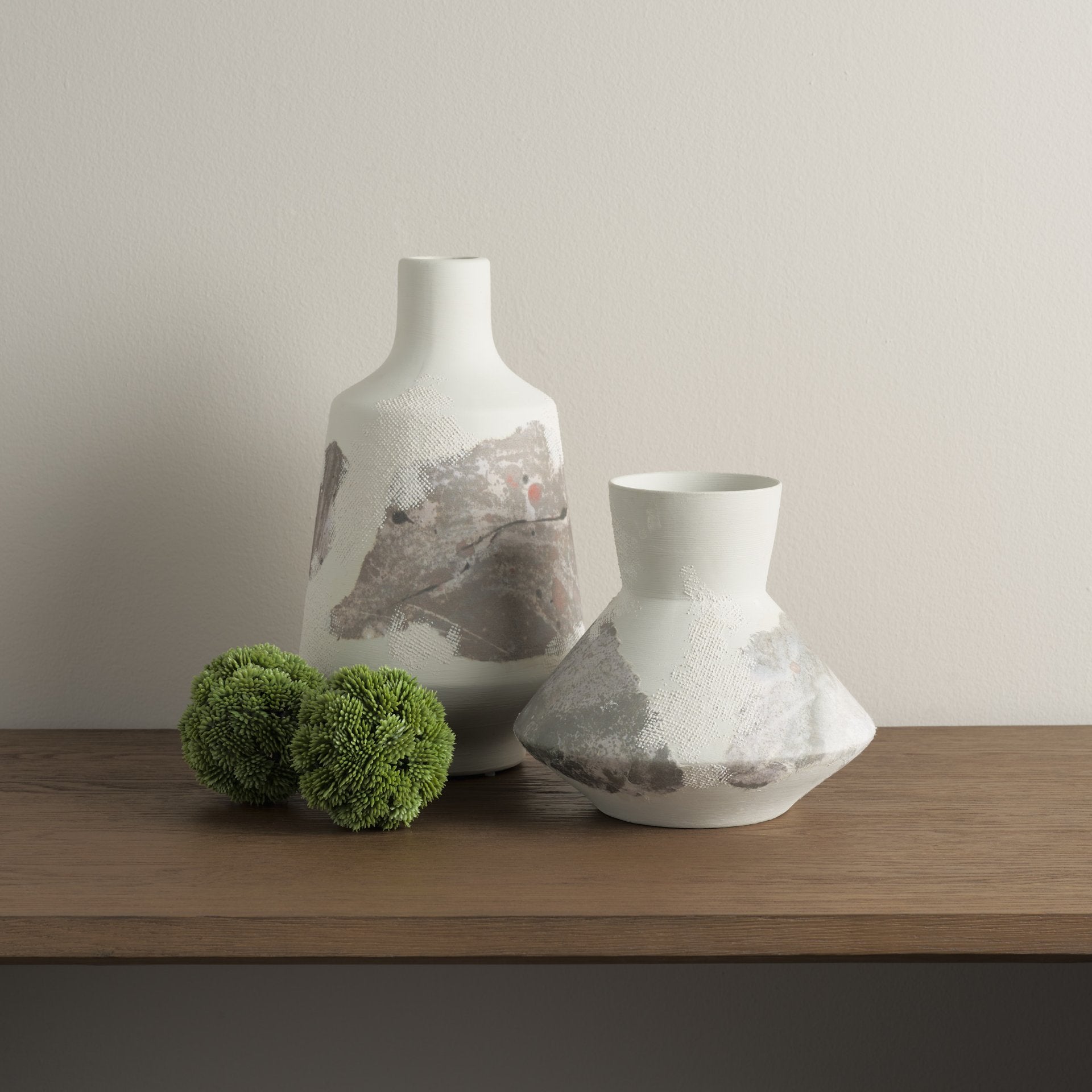 Velo White Hand-Painted Vase