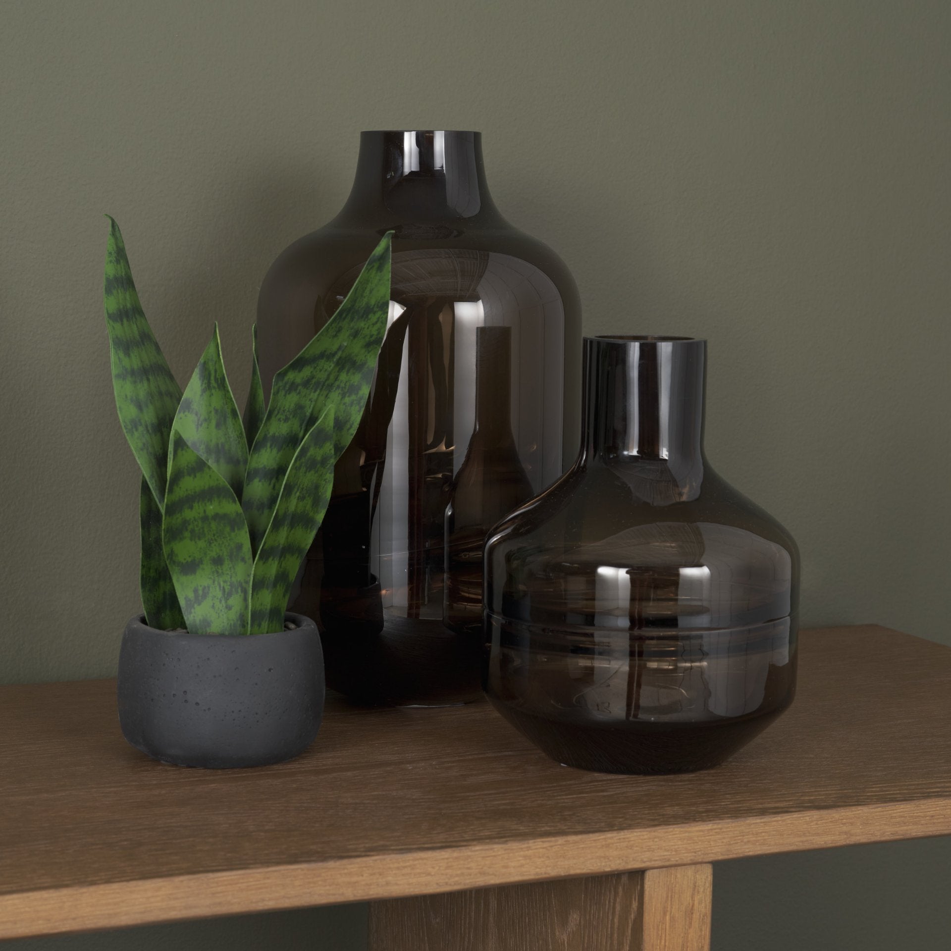 Aurel Brown Glass Vase