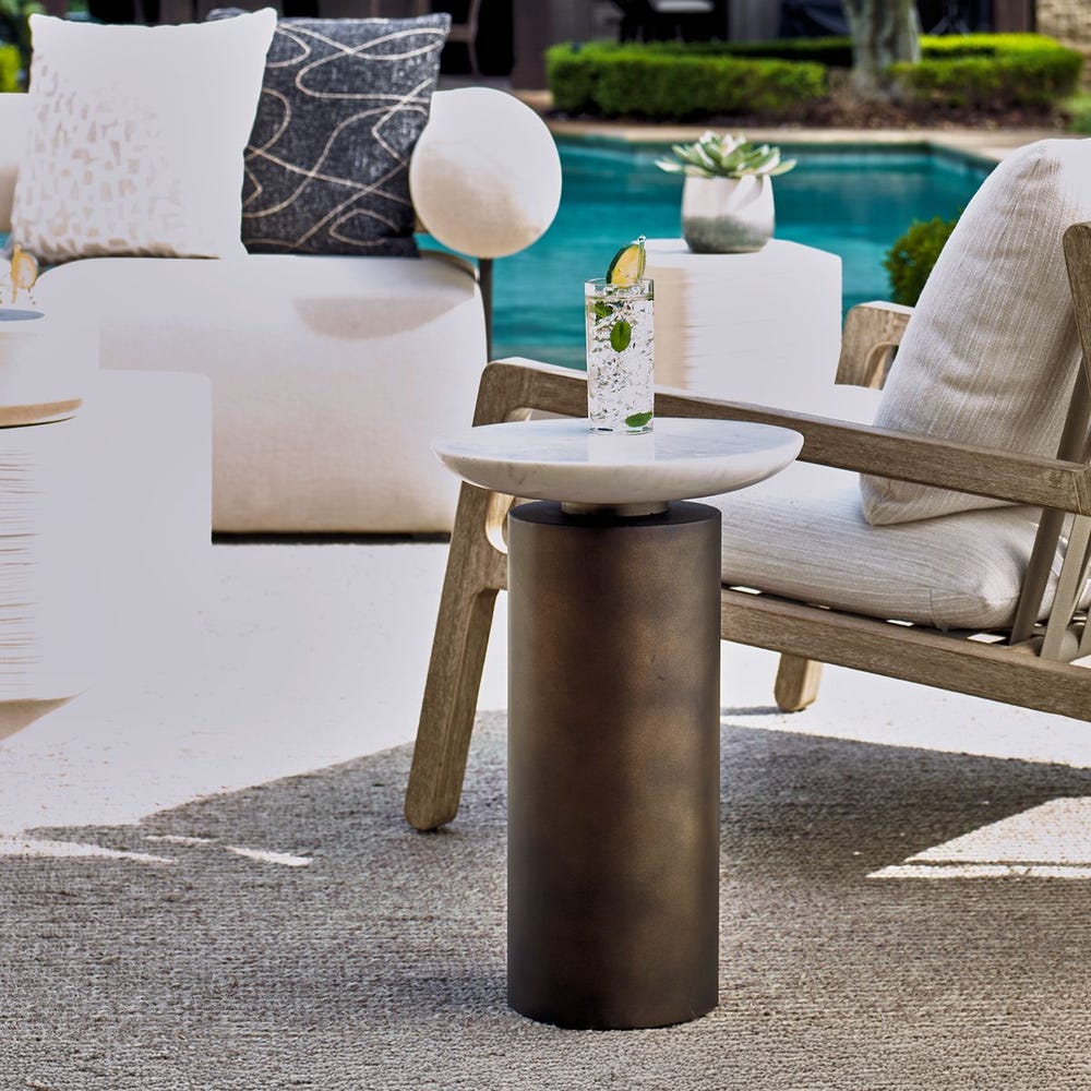 Olso Outdoor Accent Table, 2 Cartons