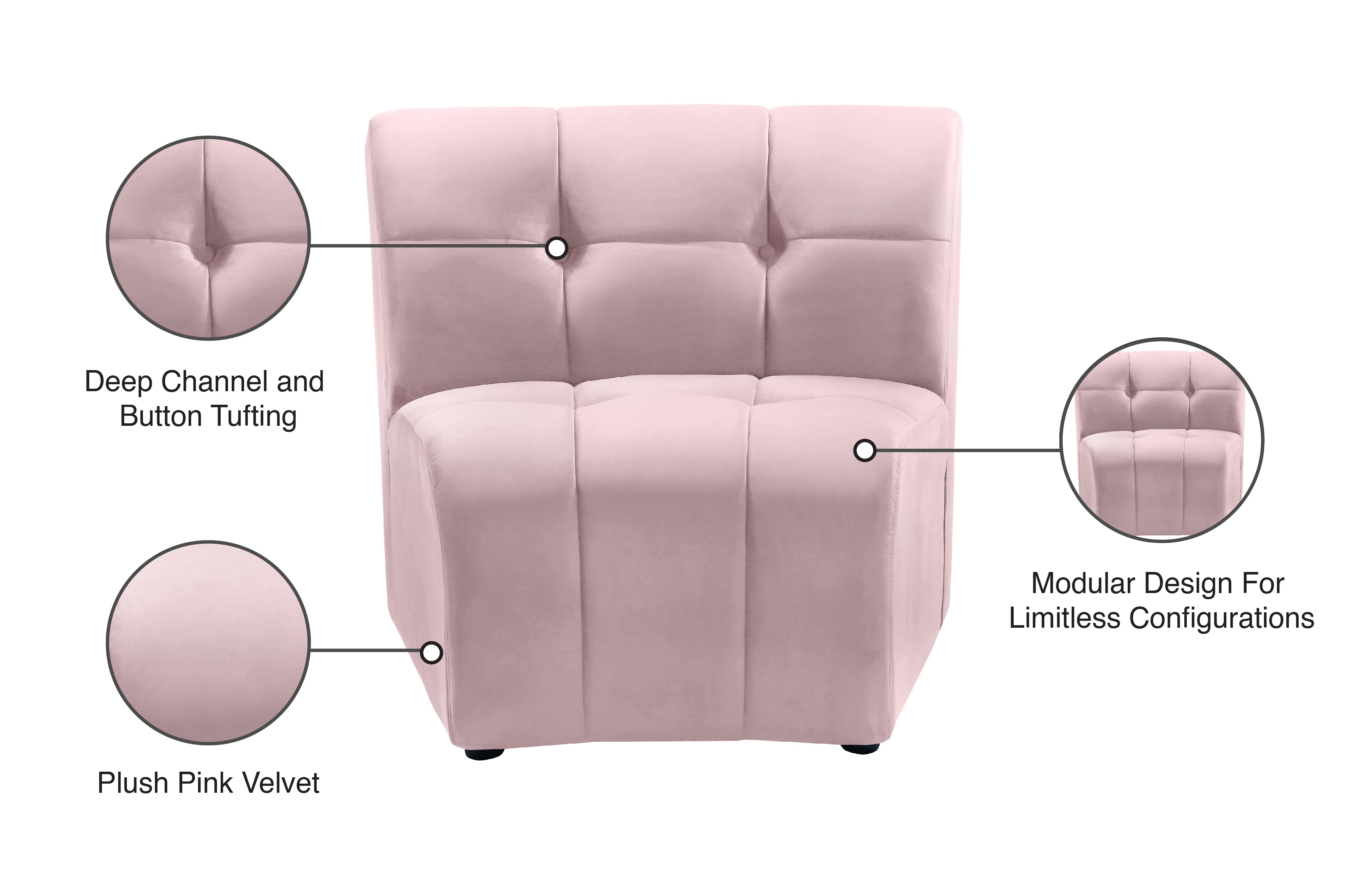 Fauteuil d'appoint rembourré en chenille Vivi